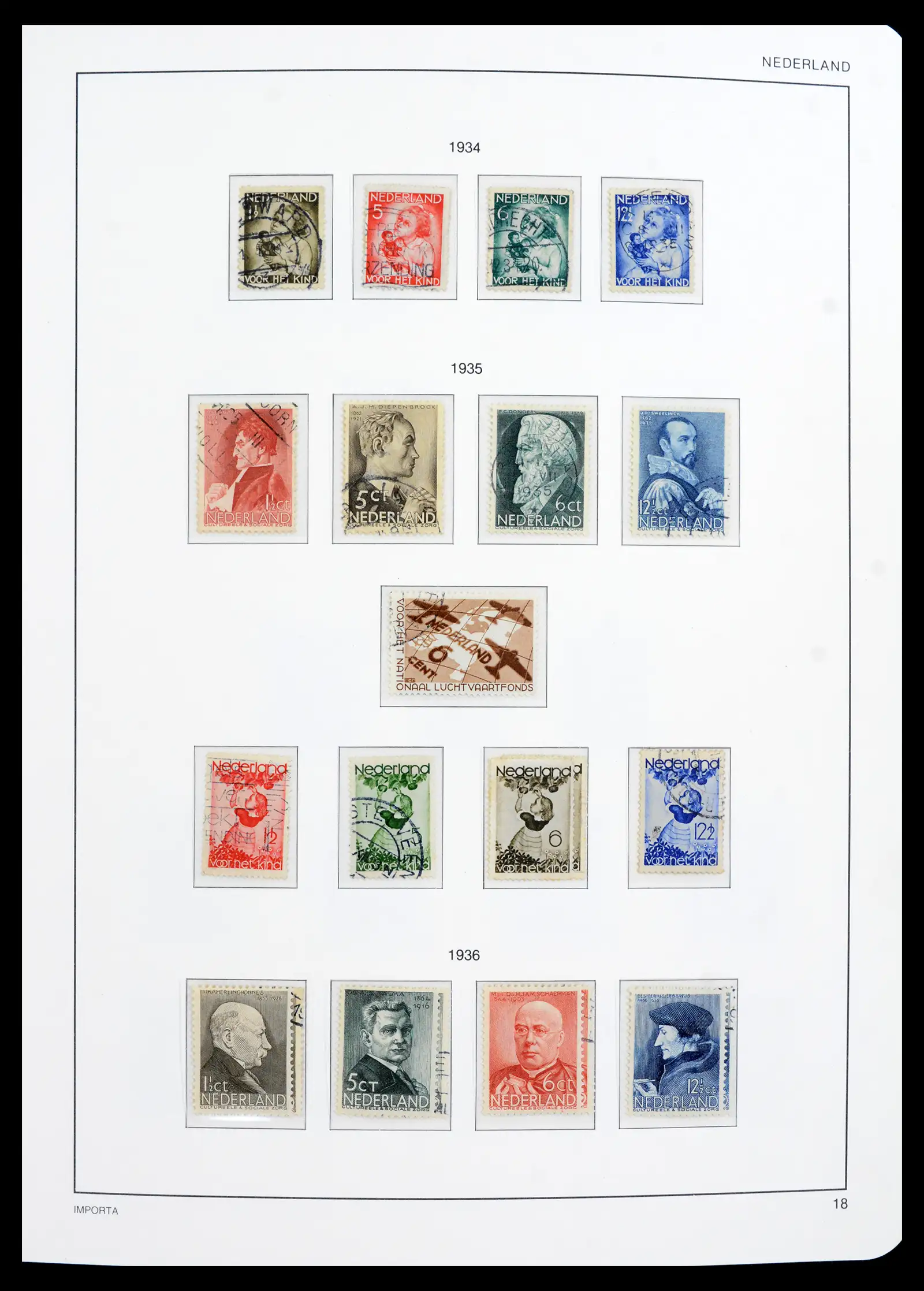 42080 0019 - Postzegelverzameling 42080 Nederland 1852-1957.