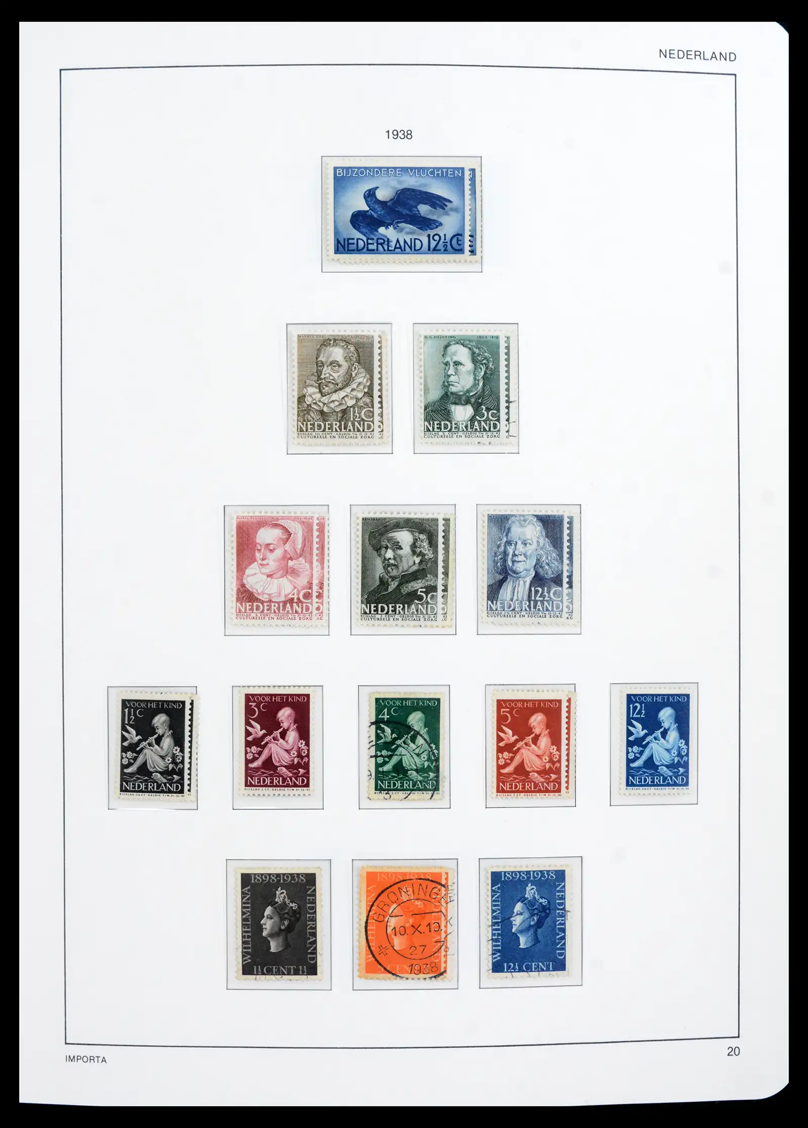 42080 0021 - Postzegelverzameling 42080 Nederland 1852-1957.