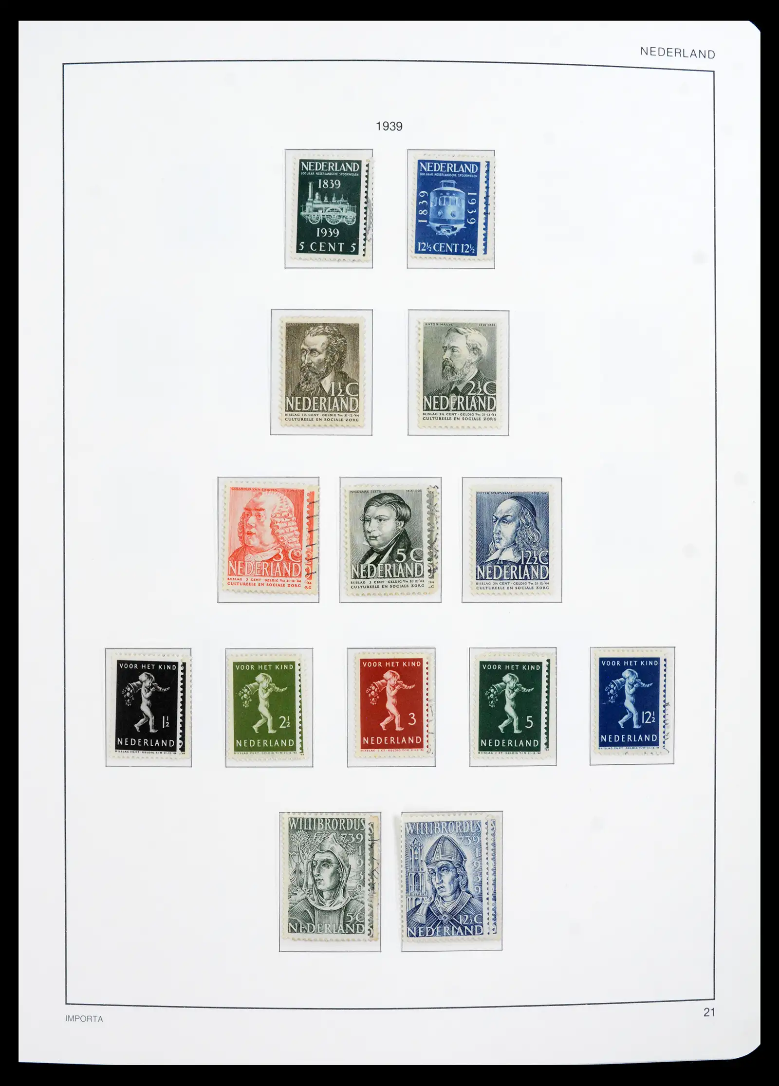42080 0022 - Postzegelverzameling 42080 Nederland 1852-1957.