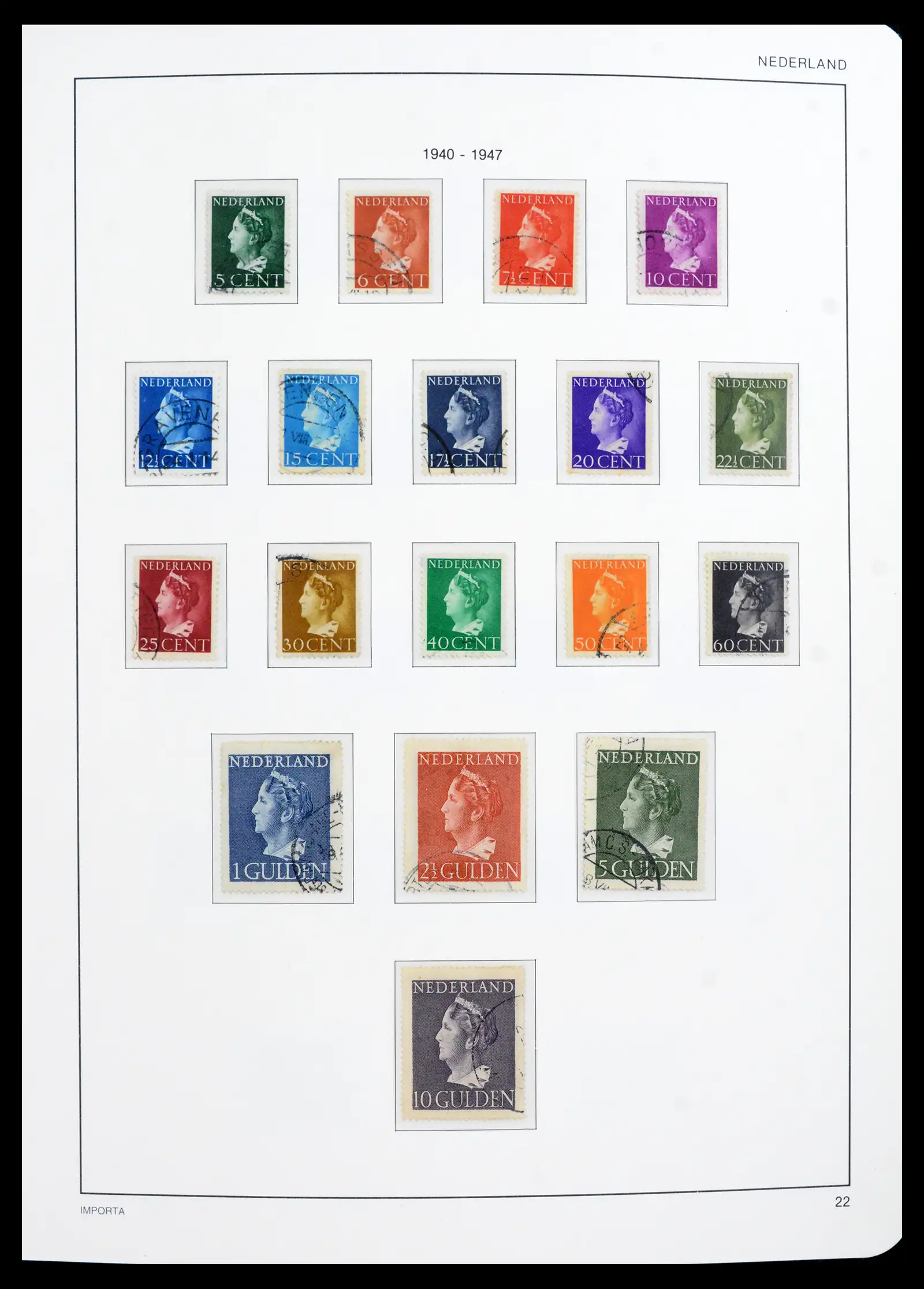 42080 0023 - Postzegelverzameling 42080 Nederland 1852-1957.