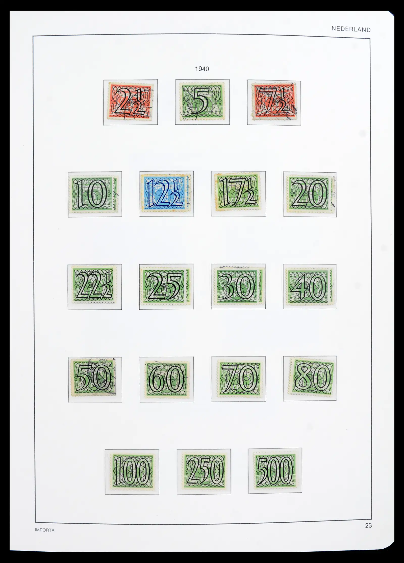 42080 0024 - Postzegelverzameling 42080 Nederland 1852-1957.