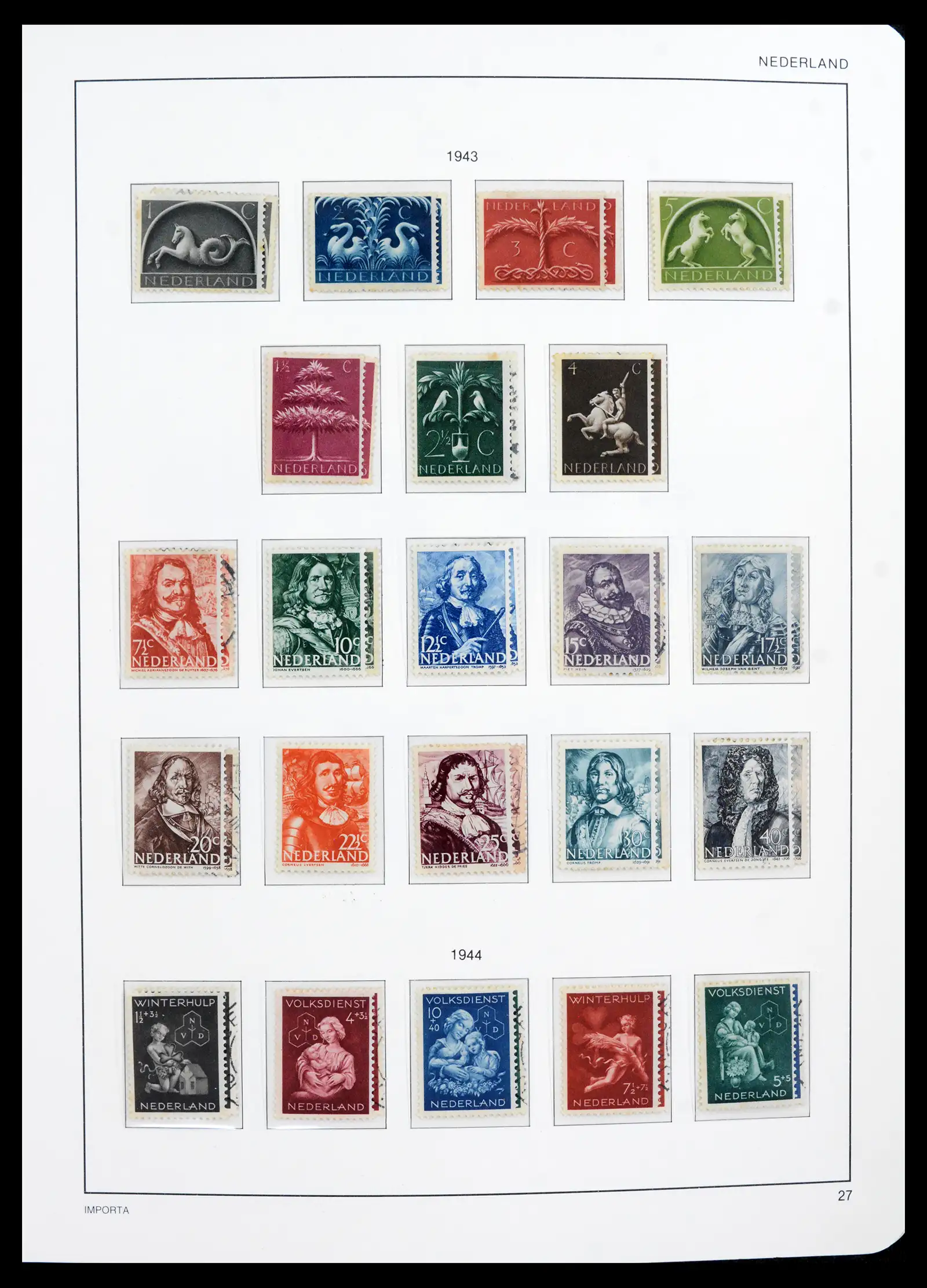 42080 0029 - Postzegelverzameling 42080 Nederland 1852-1957.