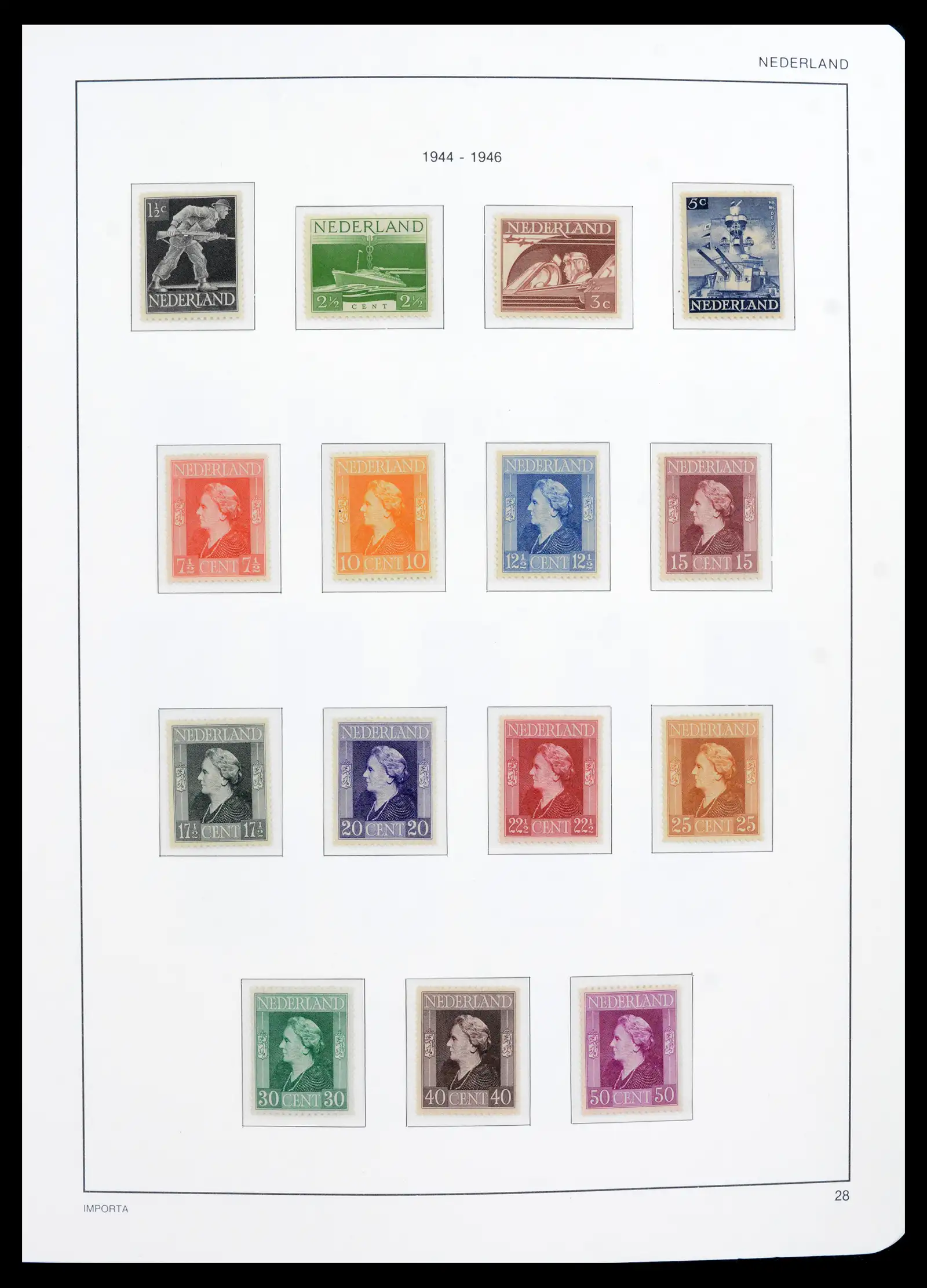 42080 0030 - Postzegelverzameling 42080 Nederland 1852-1957.