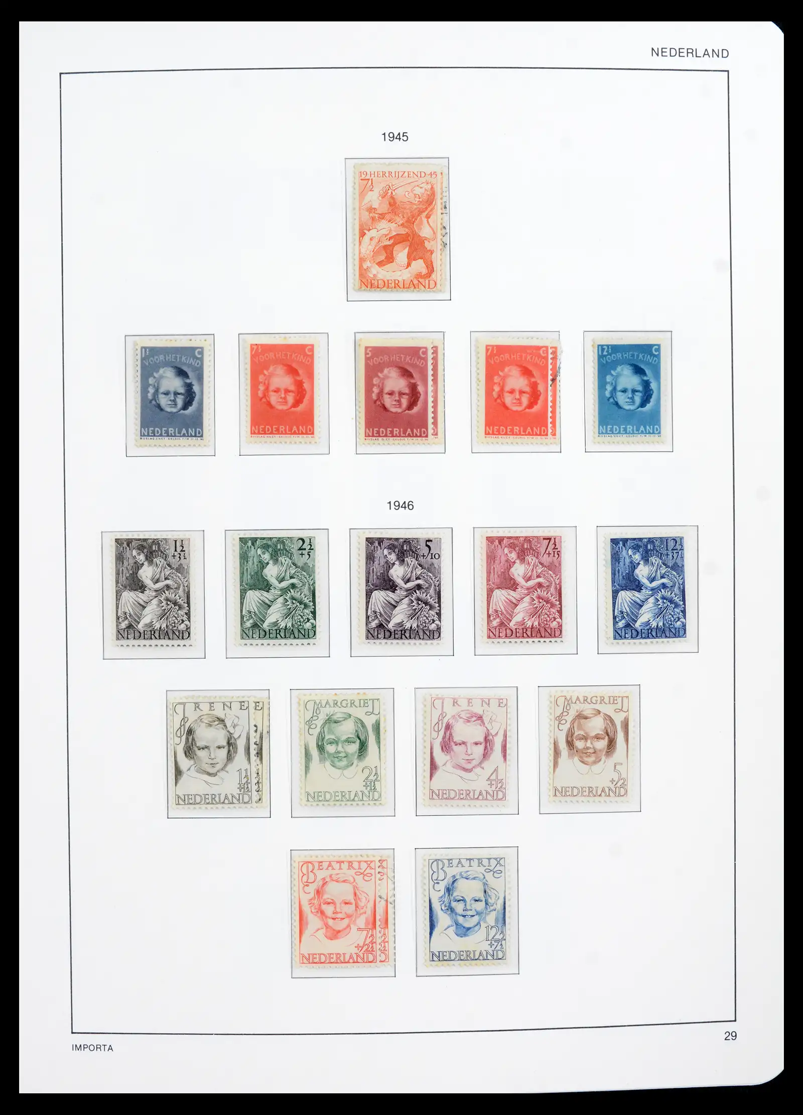 42080 0031 - Postzegelverzameling 42080 Nederland 1852-1957.