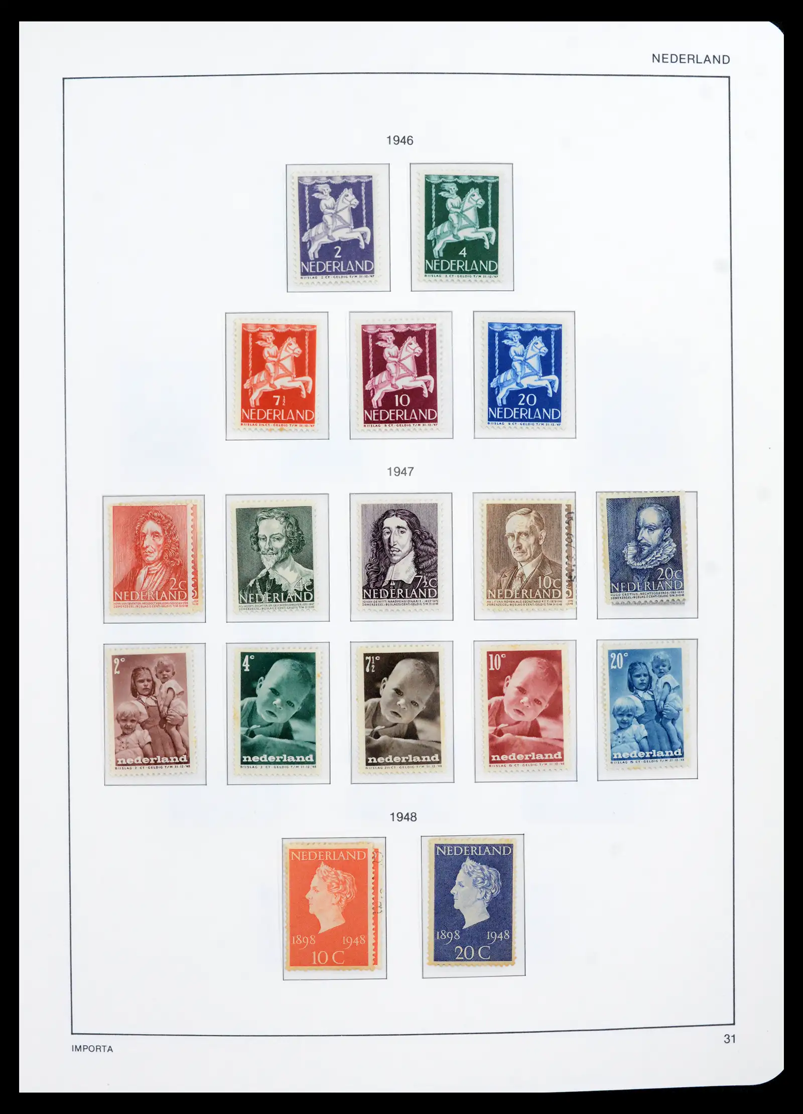 42080 0033 - Postzegelverzameling 42080 Nederland 1852-1957.