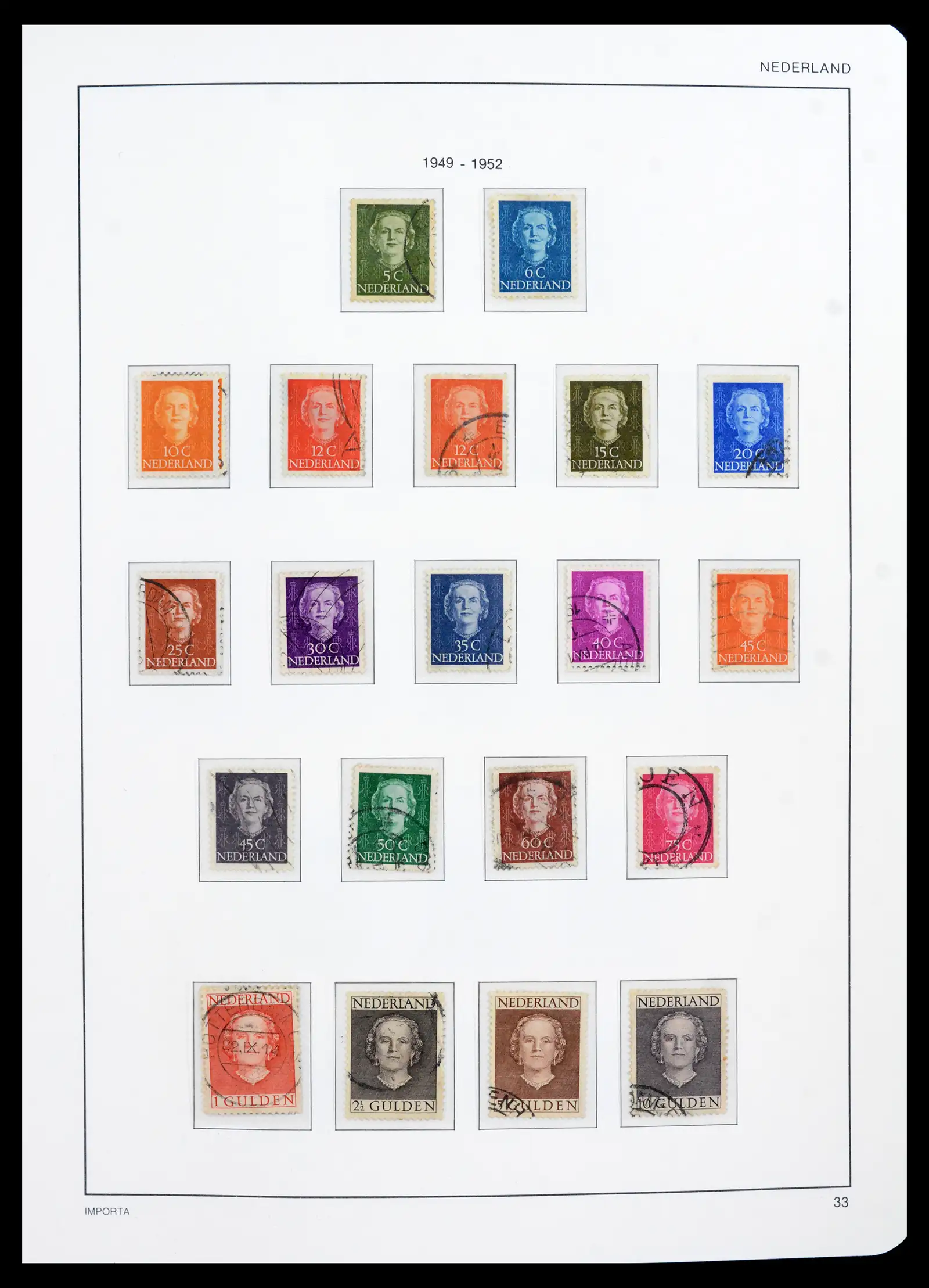 42080 0035 - Postzegelverzameling 42080 Nederland 1852-1957.