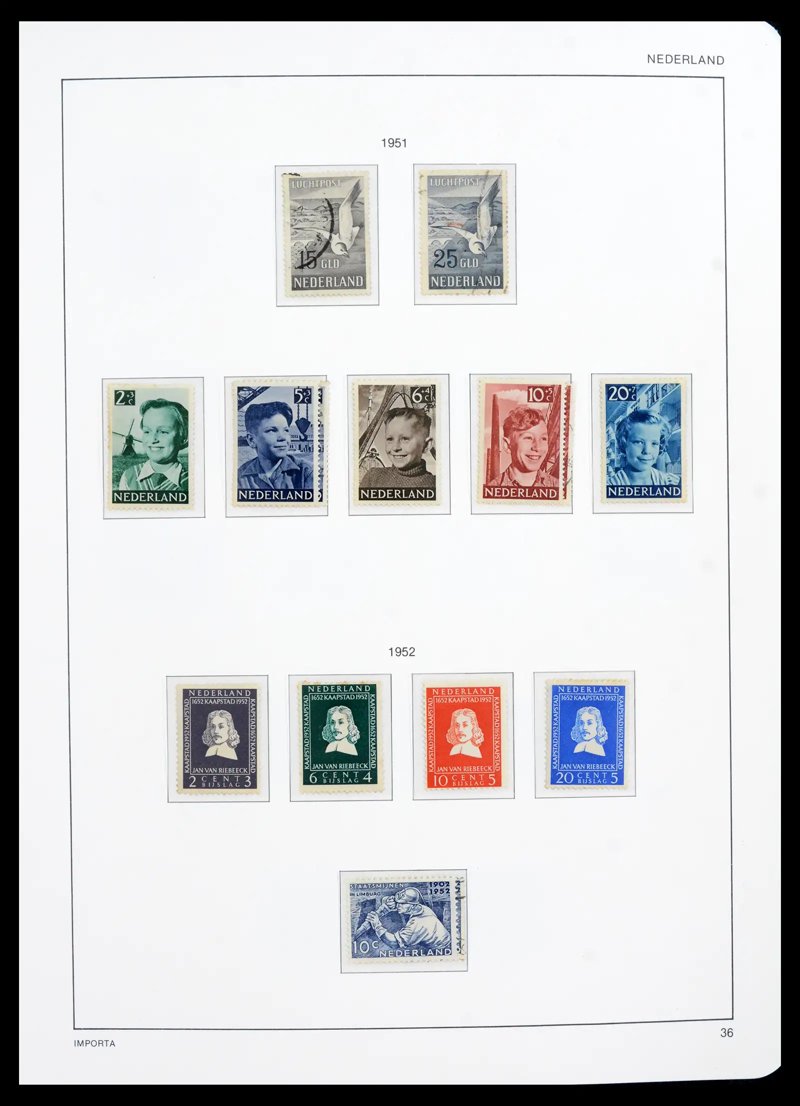 42080 0038 - Postzegelverzameling 42080 Nederland 1852-1957.