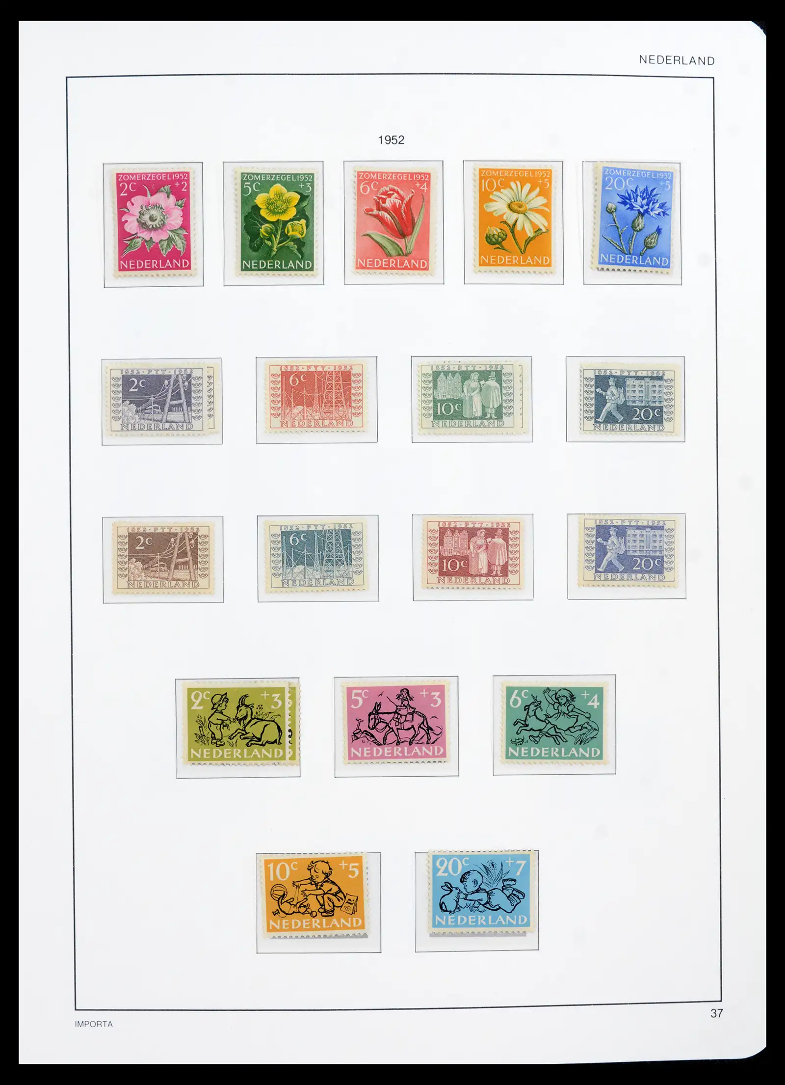 42080 0039 - Postzegelverzameling 42080 Nederland 1852-1957.