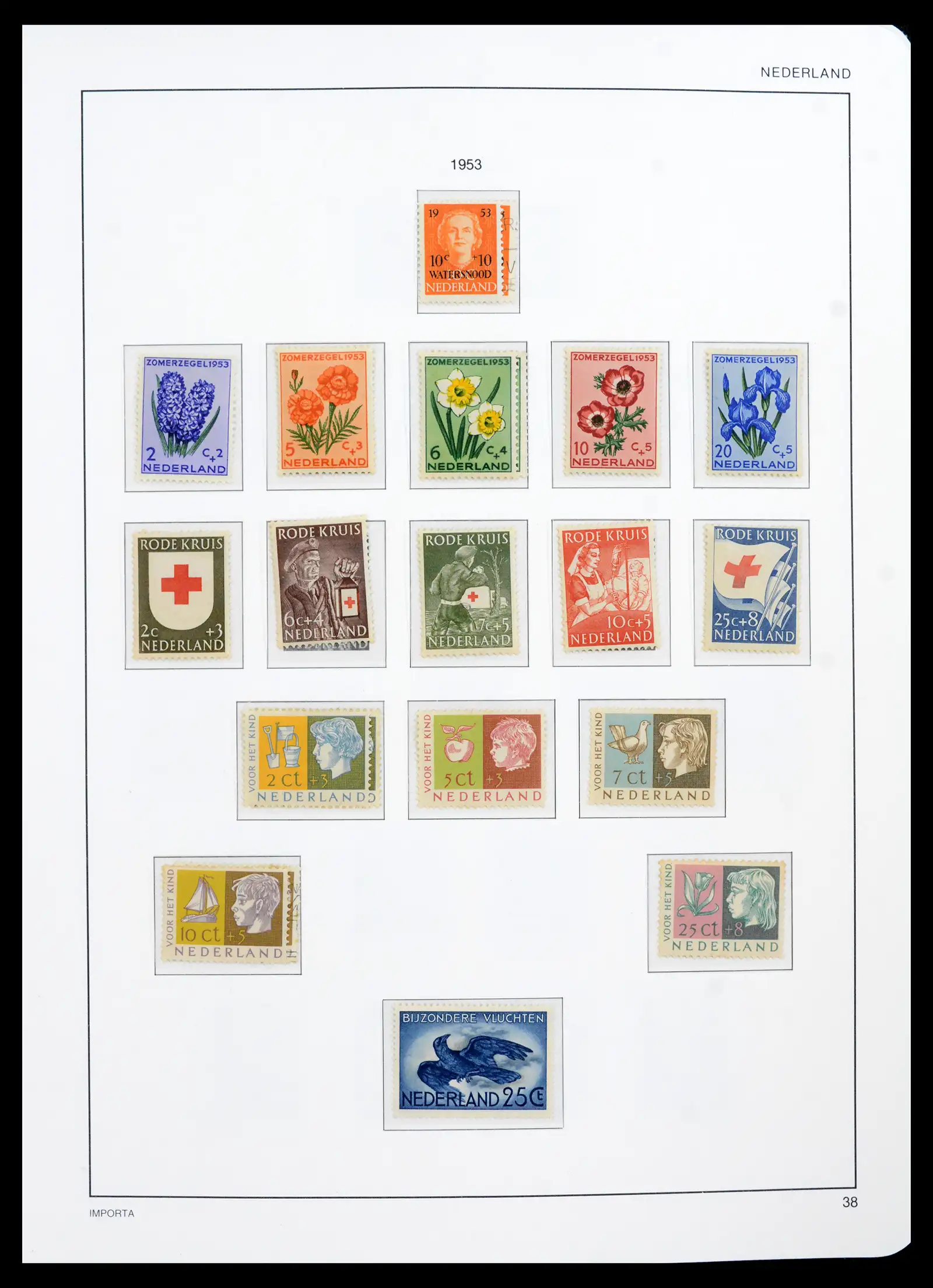 42080 0040 - Postzegelverzameling 42080 Nederland 1852-1957.