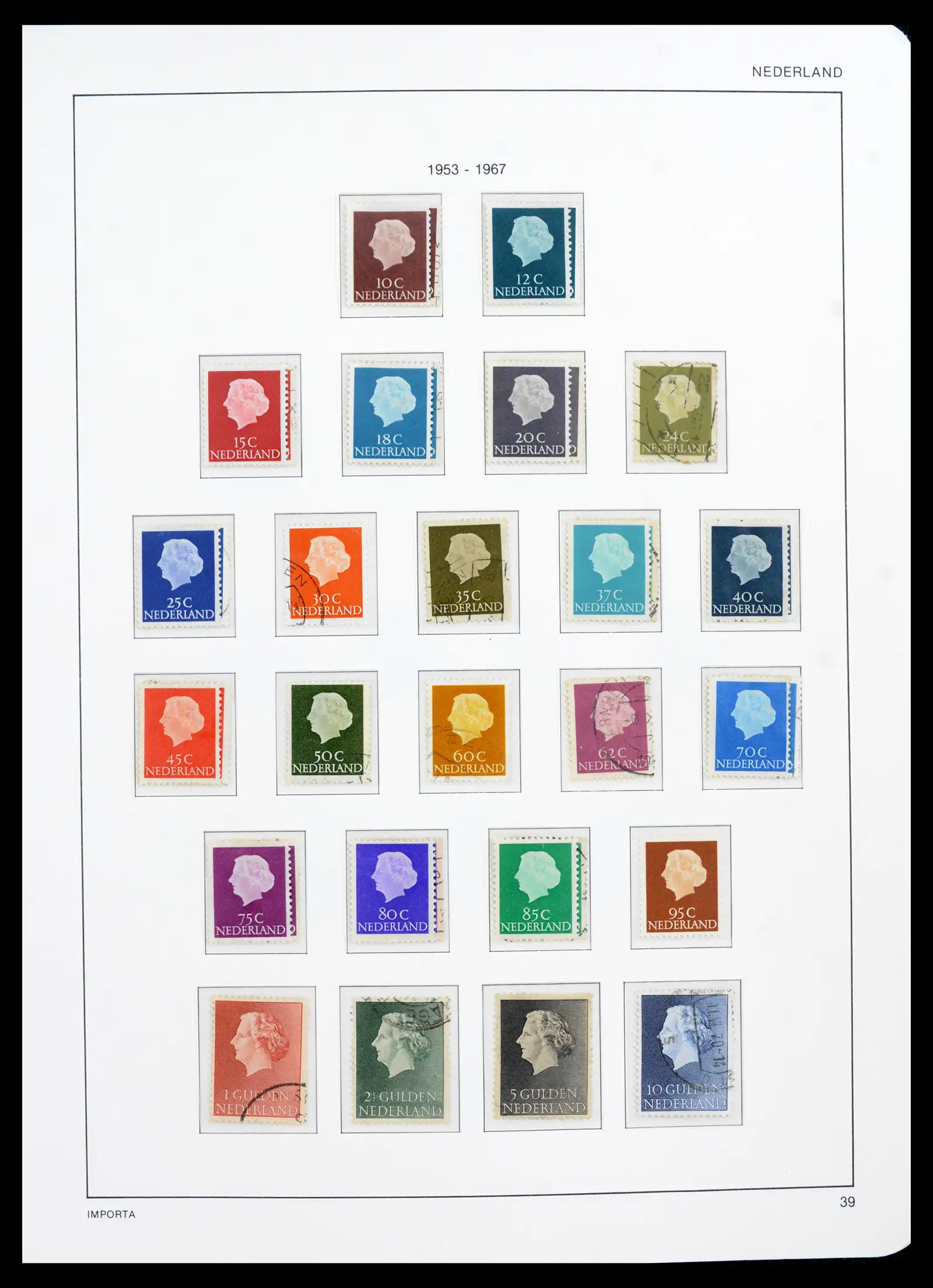 42080 0041 - Postzegelverzameling 42080 Nederland 1852-1957.