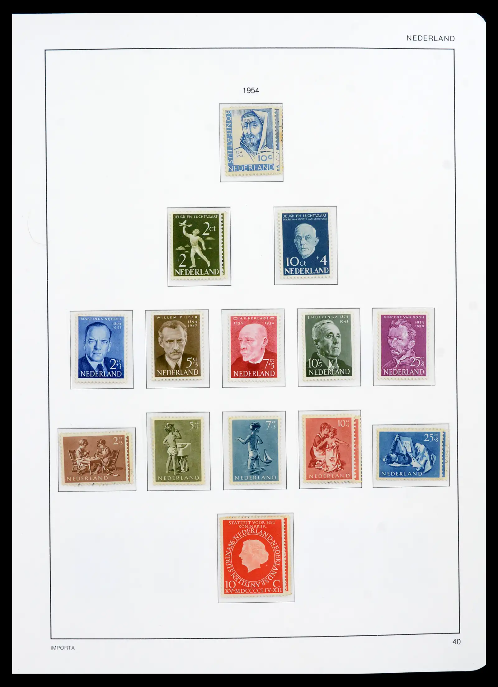 42080 0043 - Postzegelverzameling 42080 Nederland 1852-1957.