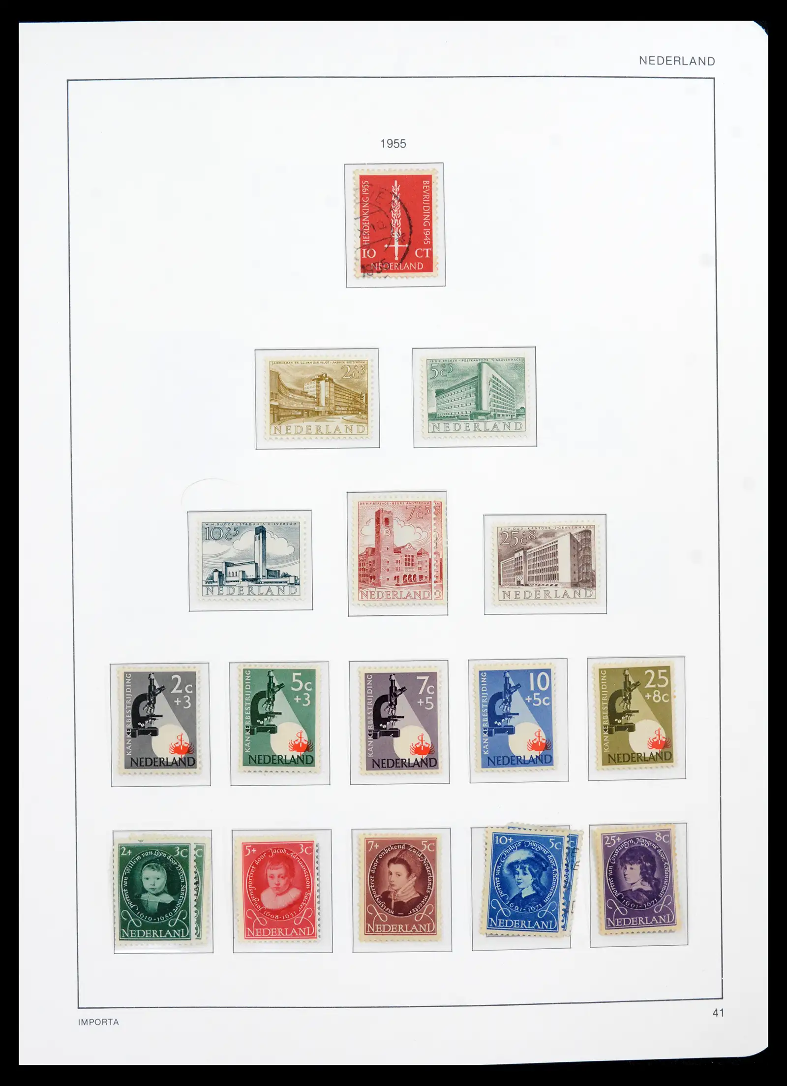 42080 0044 - Postzegelverzameling 42080 Nederland 1852-1957.