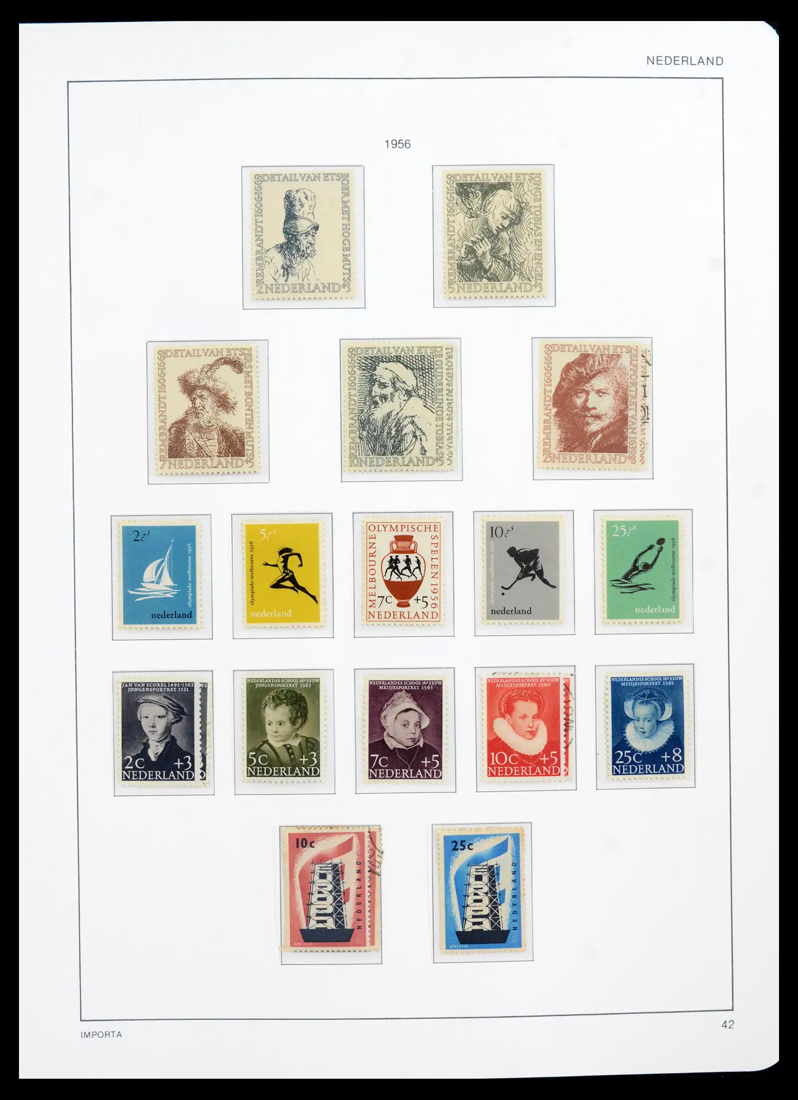 42080 0045 - Postzegelverzameling 42080 Nederland 1852-1957.