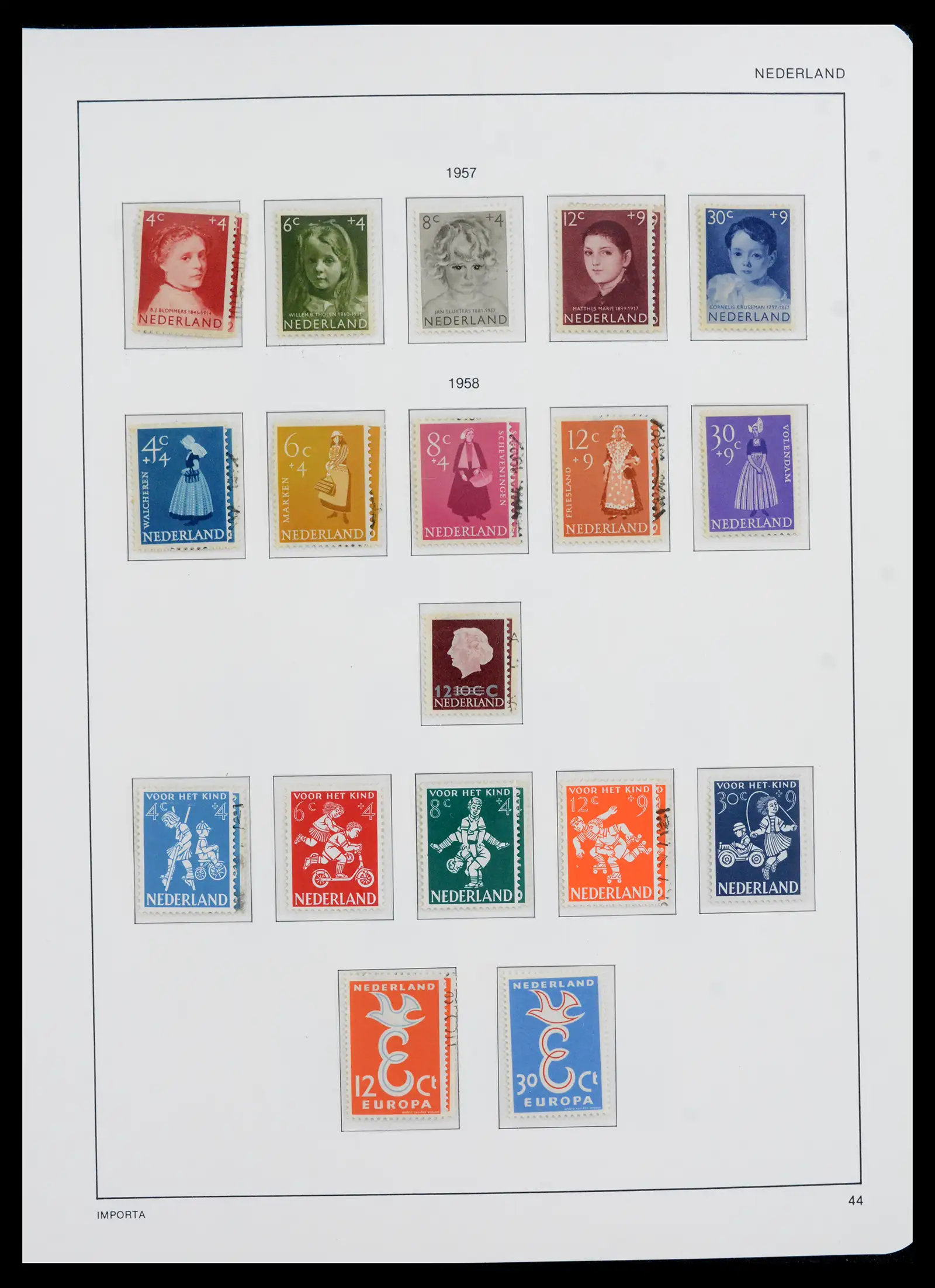 42080 0047 - Postzegelverzameling 42080 Nederland 1852-1957.