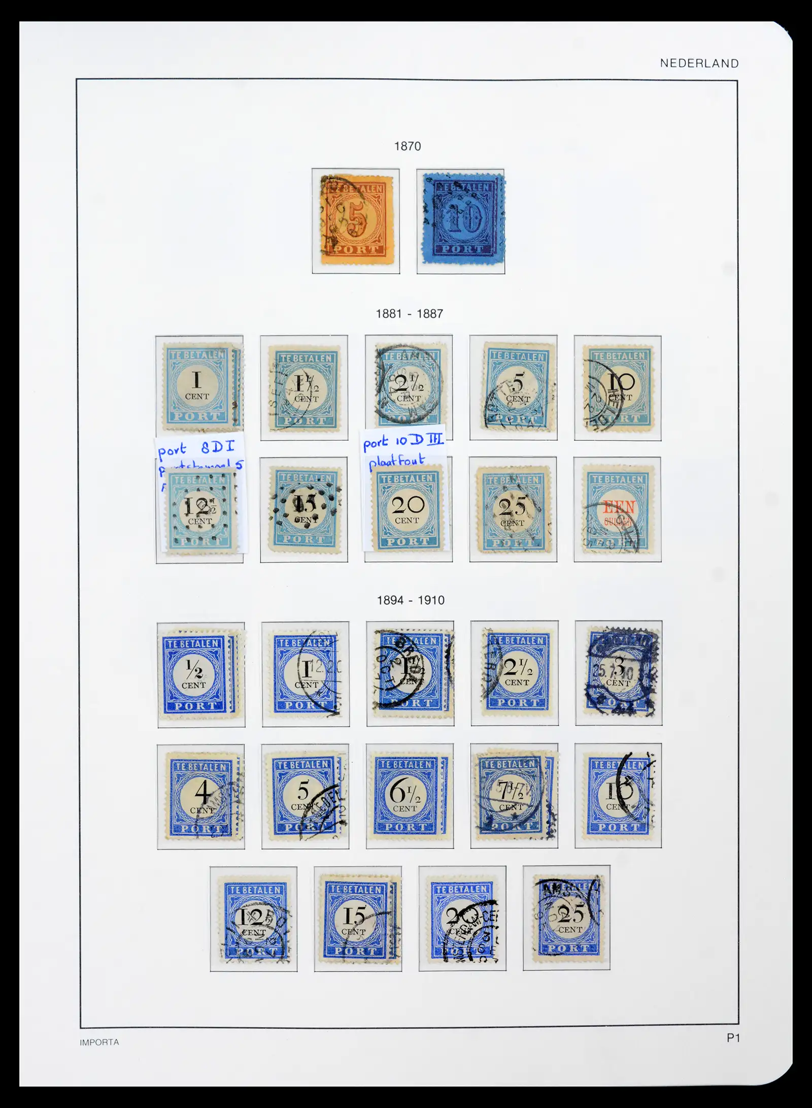 42080 0054 - Postzegelverzameling 42080 Nederland 1852-1957.