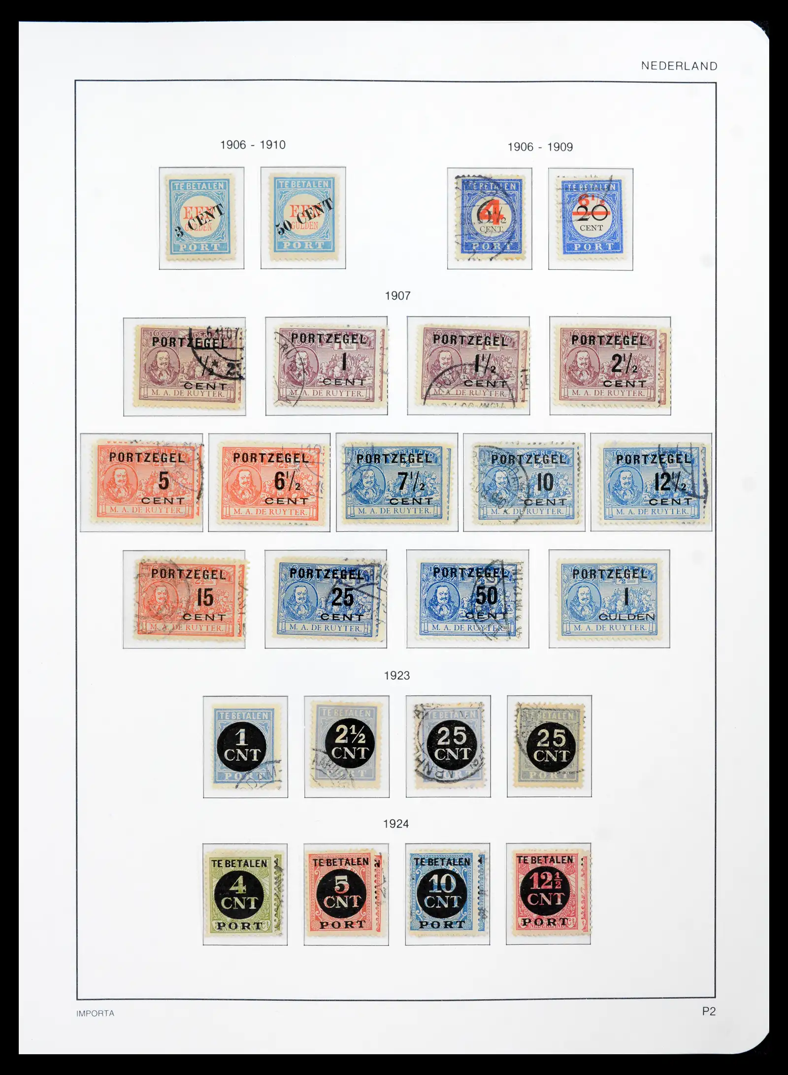 42080 0055 - Postzegelverzameling 42080 Nederland 1852-1957.