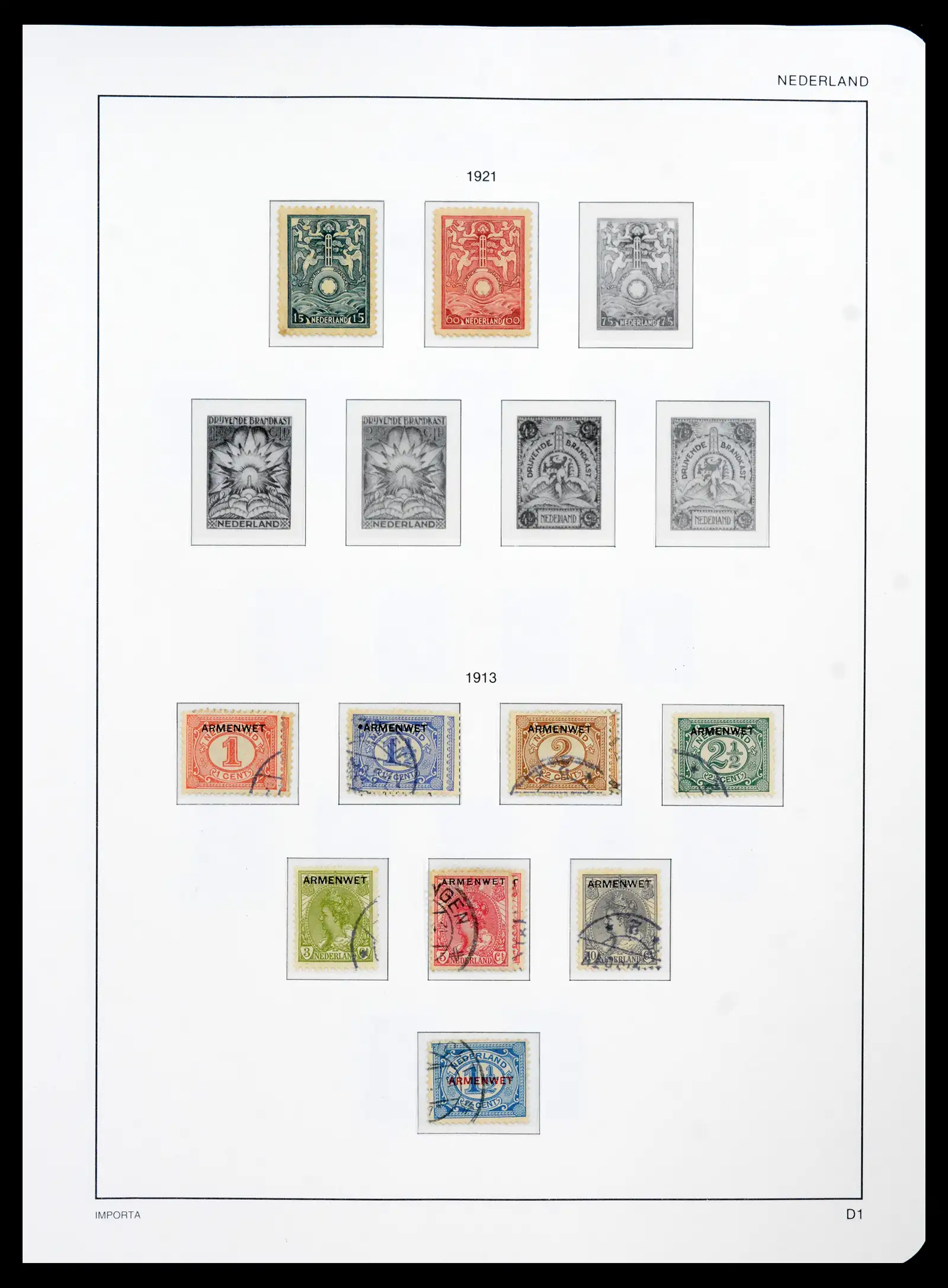 42080 0059 - Postzegelverzameling 42080 Nederland 1852-1957.