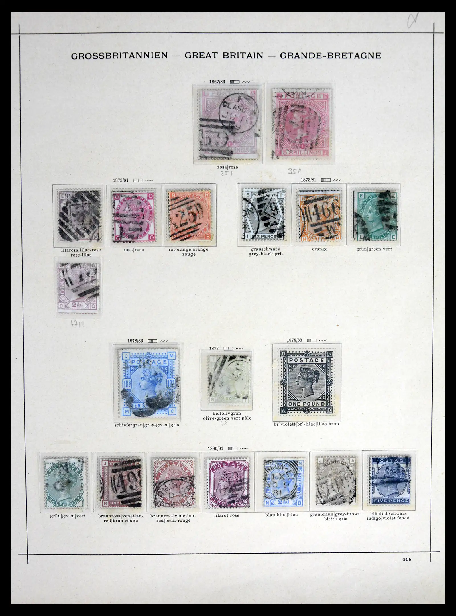 42090 0003 - Postzegelverzameling 42090 Engeland 1840-1915.