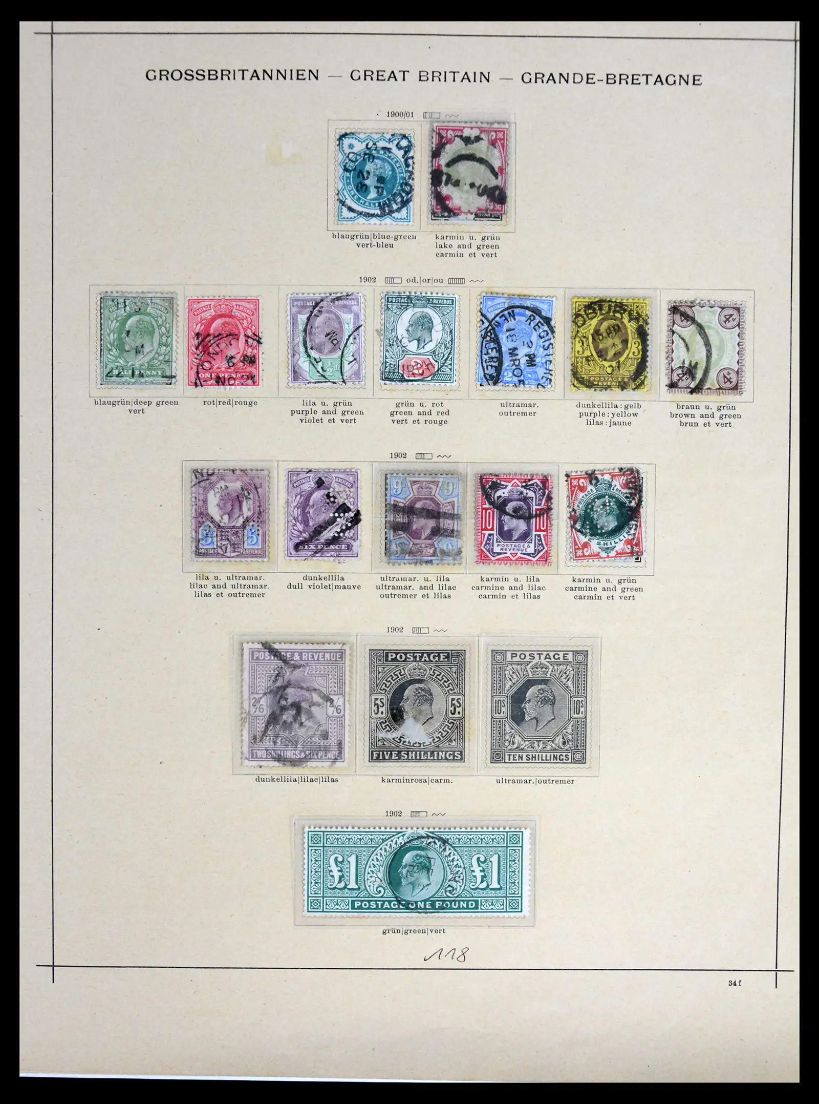 42090 0007 - Postzegelverzameling 42090 Engeland 1840-1915.