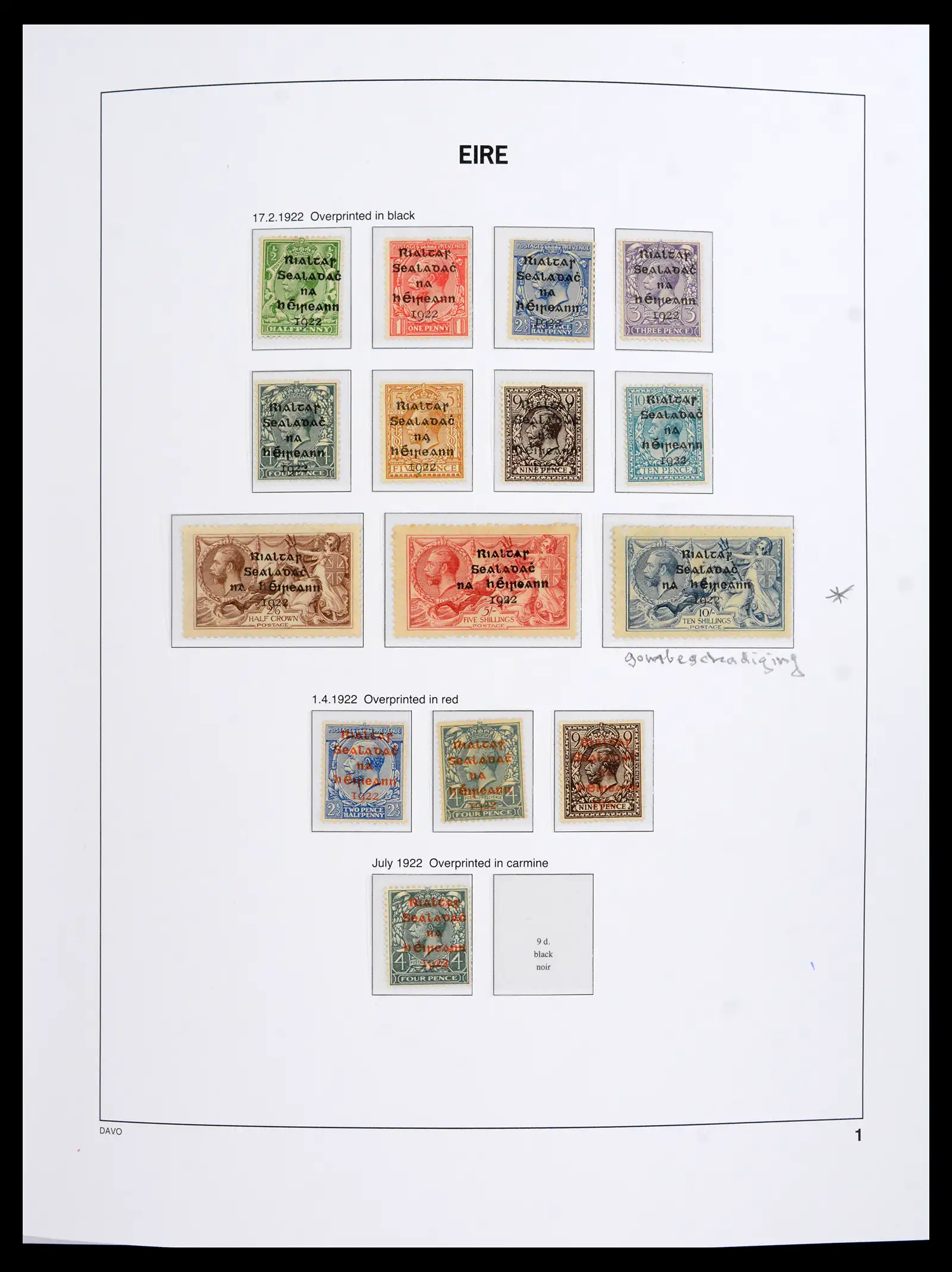 42100 0001 - Stamp collection 42100 Ierland 1922-2016.