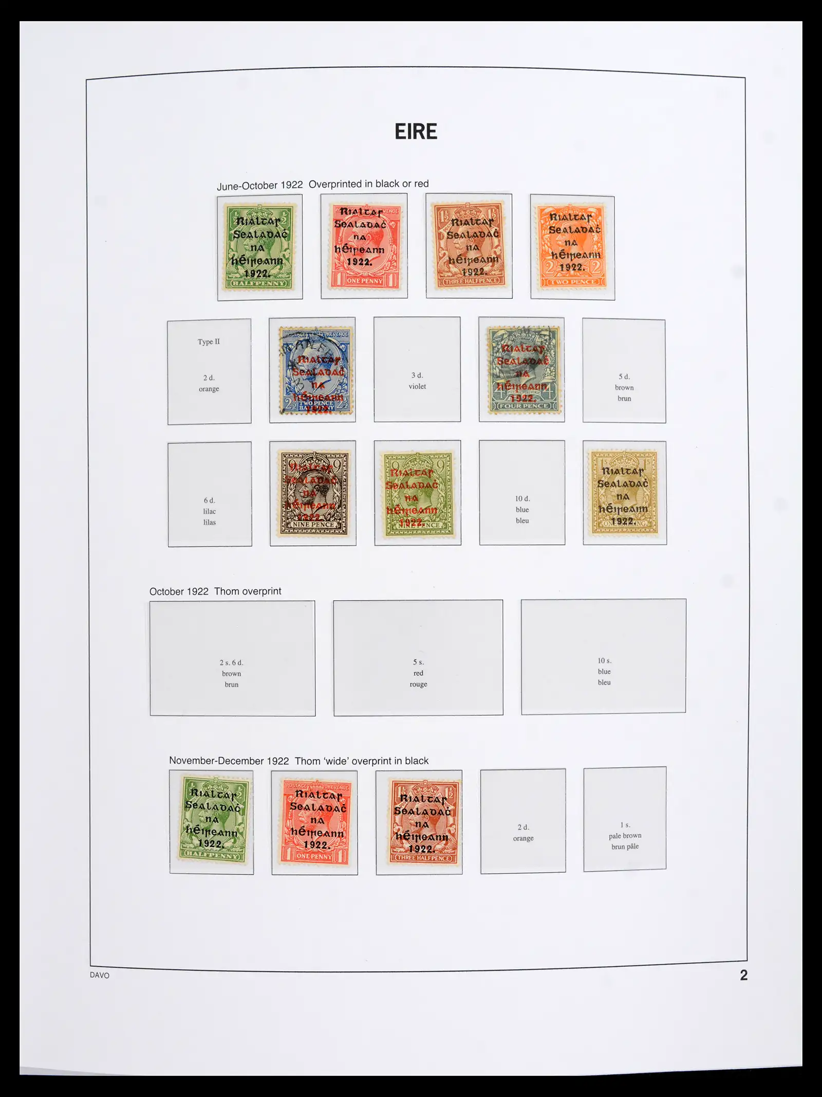 42100 0003 - Stamp collection 42100 Ierland 1922-2016.