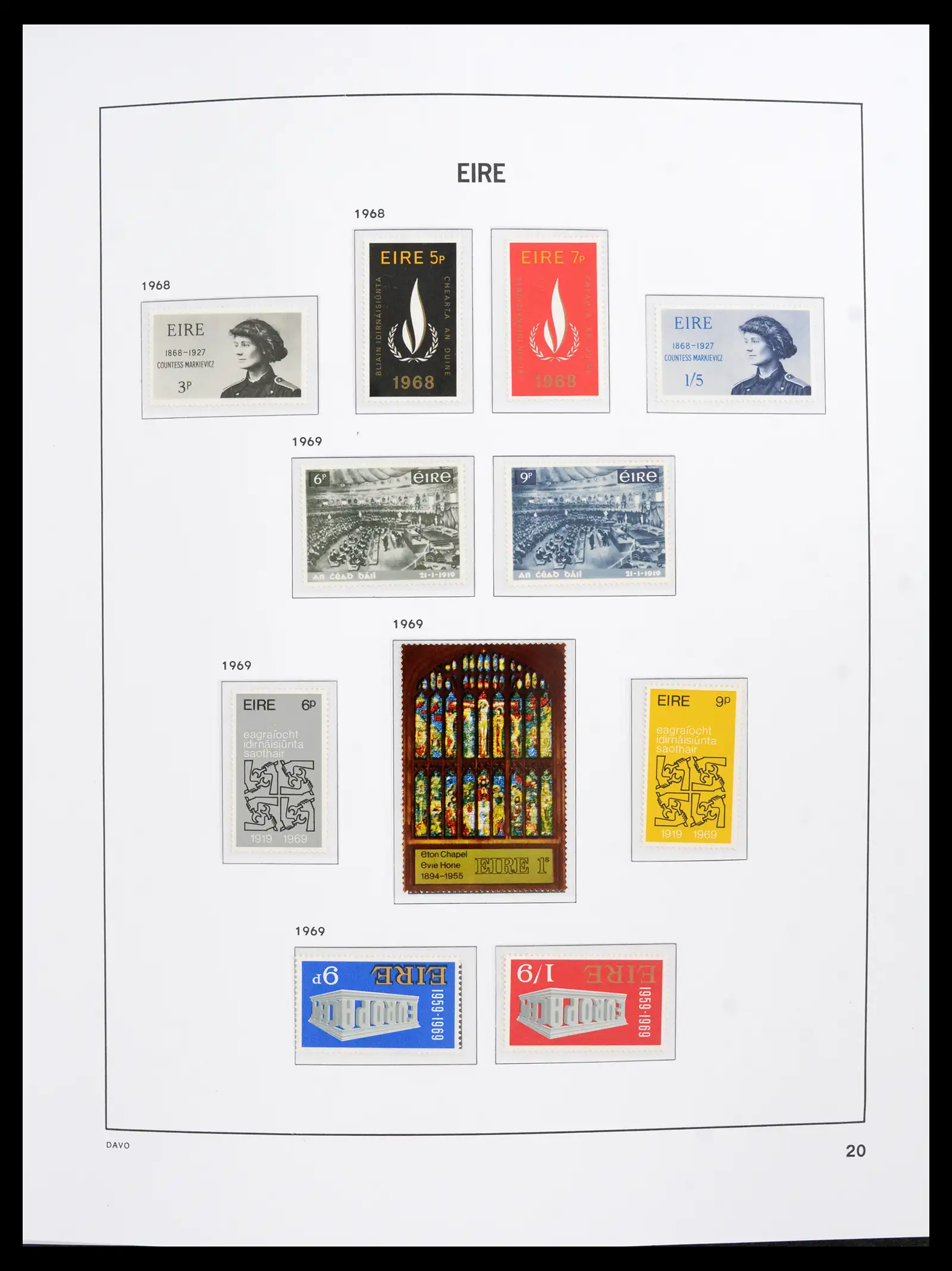 42100 0021 - Postzegelverzameling 42100 Ierland 1922-2016.