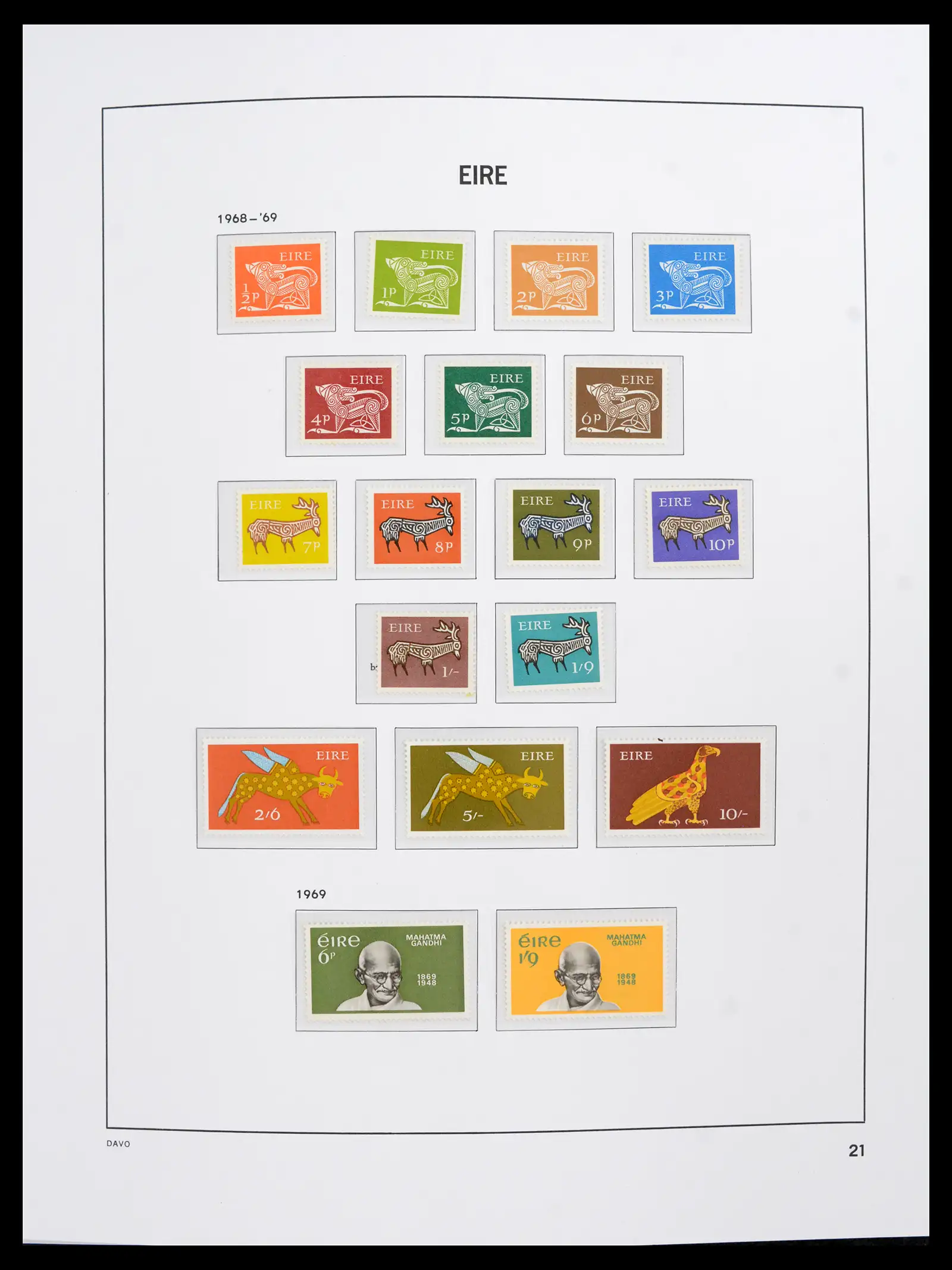 42100 0022 - Postzegelverzameling 42100 Ierland 1922-2016.