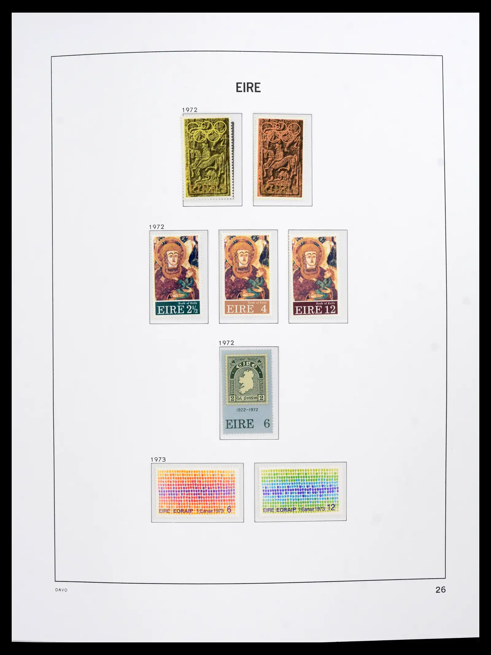 42100 0027 - Postzegelverzameling 42100 Ierland 1922-2016.