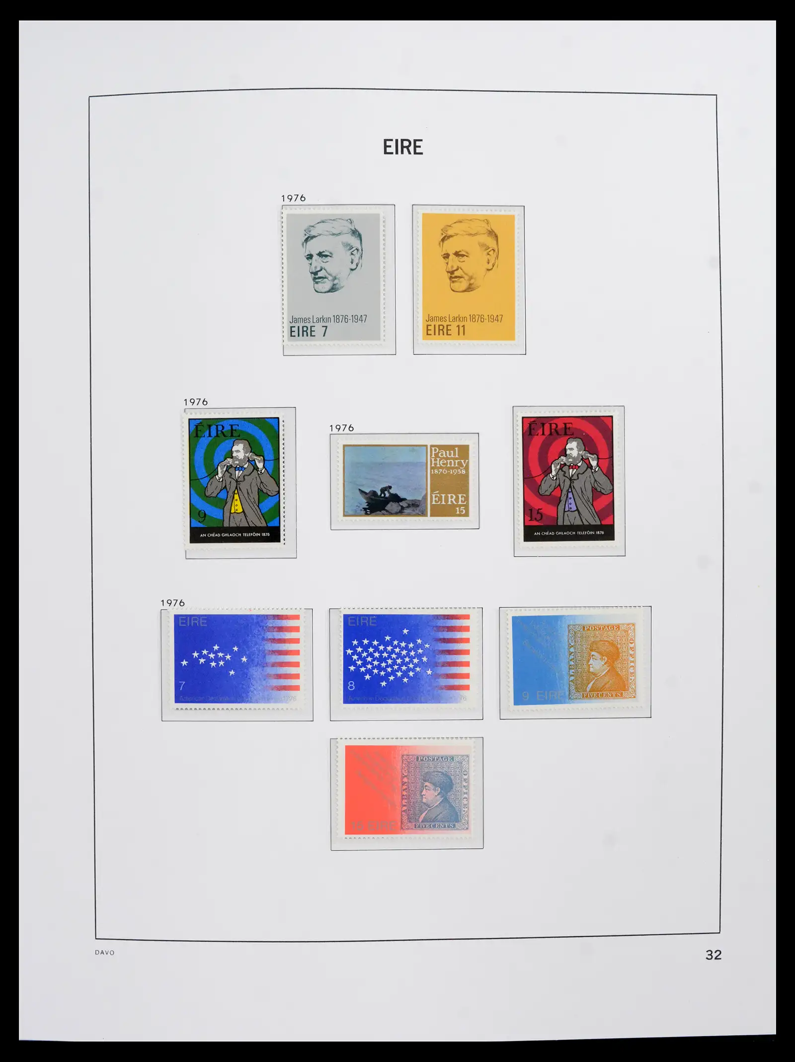 42100 0033 - Postzegelverzameling 42100 Ierland 1922-2016.