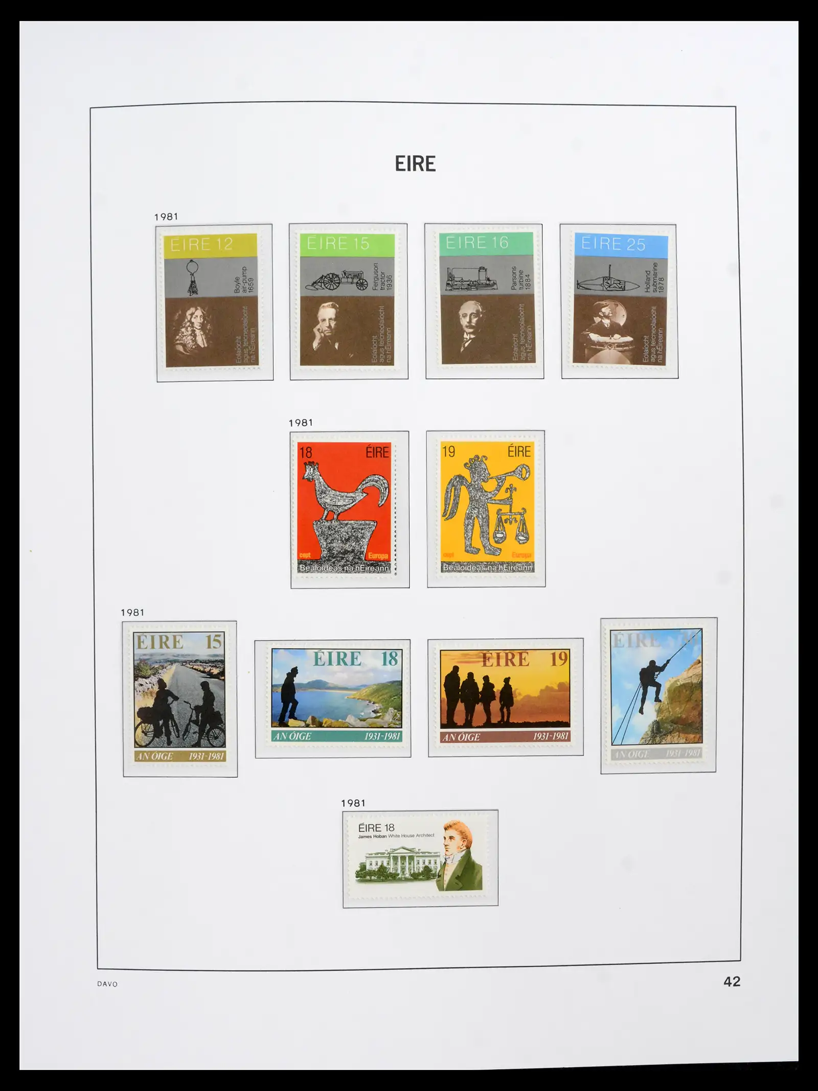 42100 0042 - Postzegelverzameling 42100 Ierland 1922-2016.