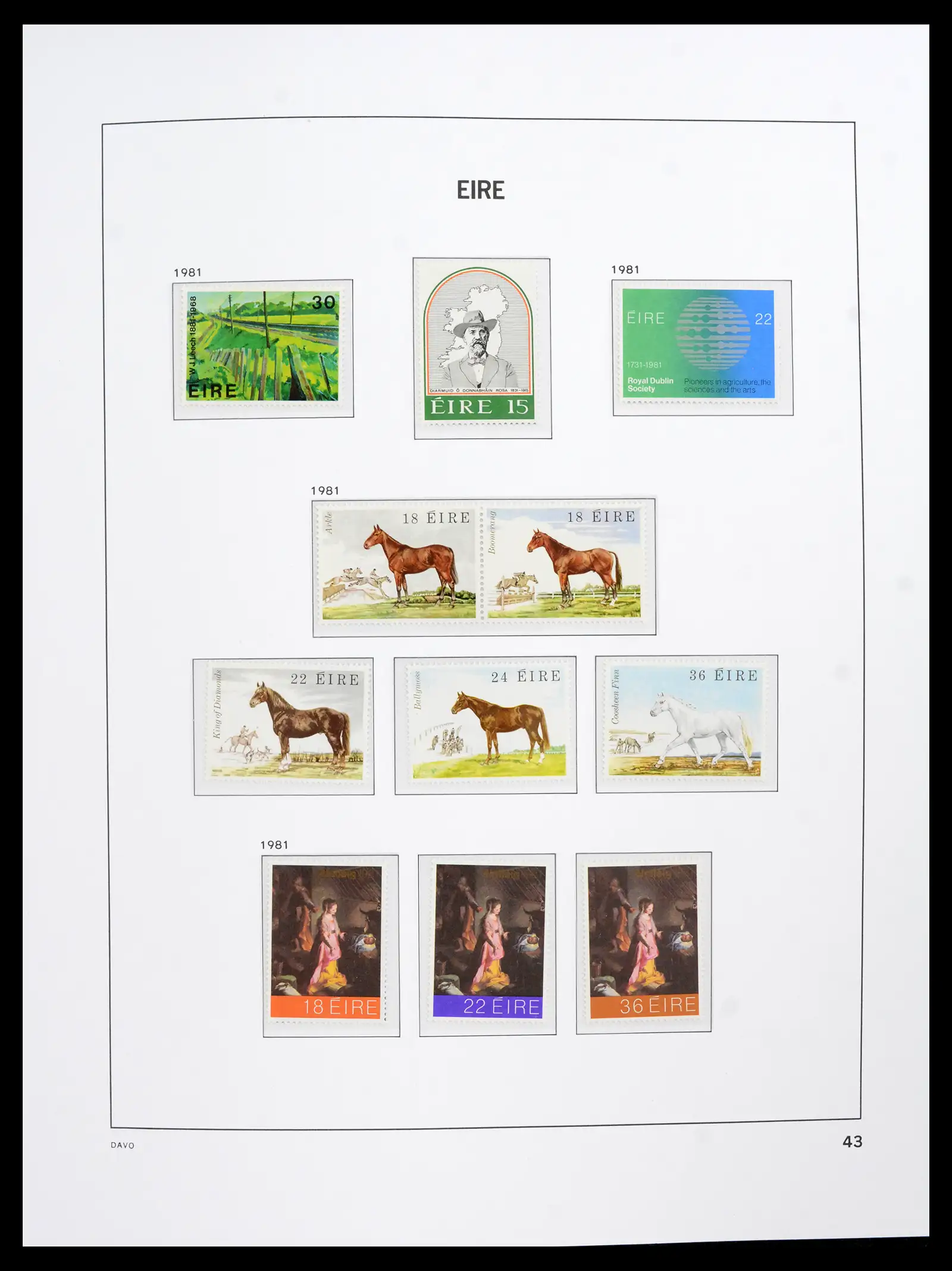 42100 0043 - Postzegelverzameling 42100 Ierland 1922-2016.