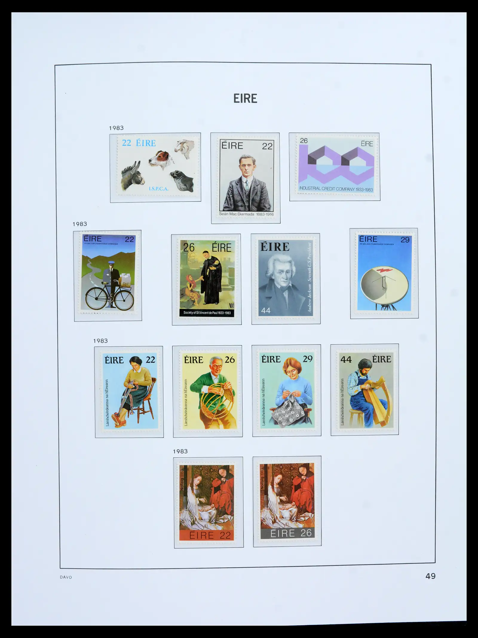 42100 0049 - Postzegelverzameling 42100 Ierland 1922-2016.