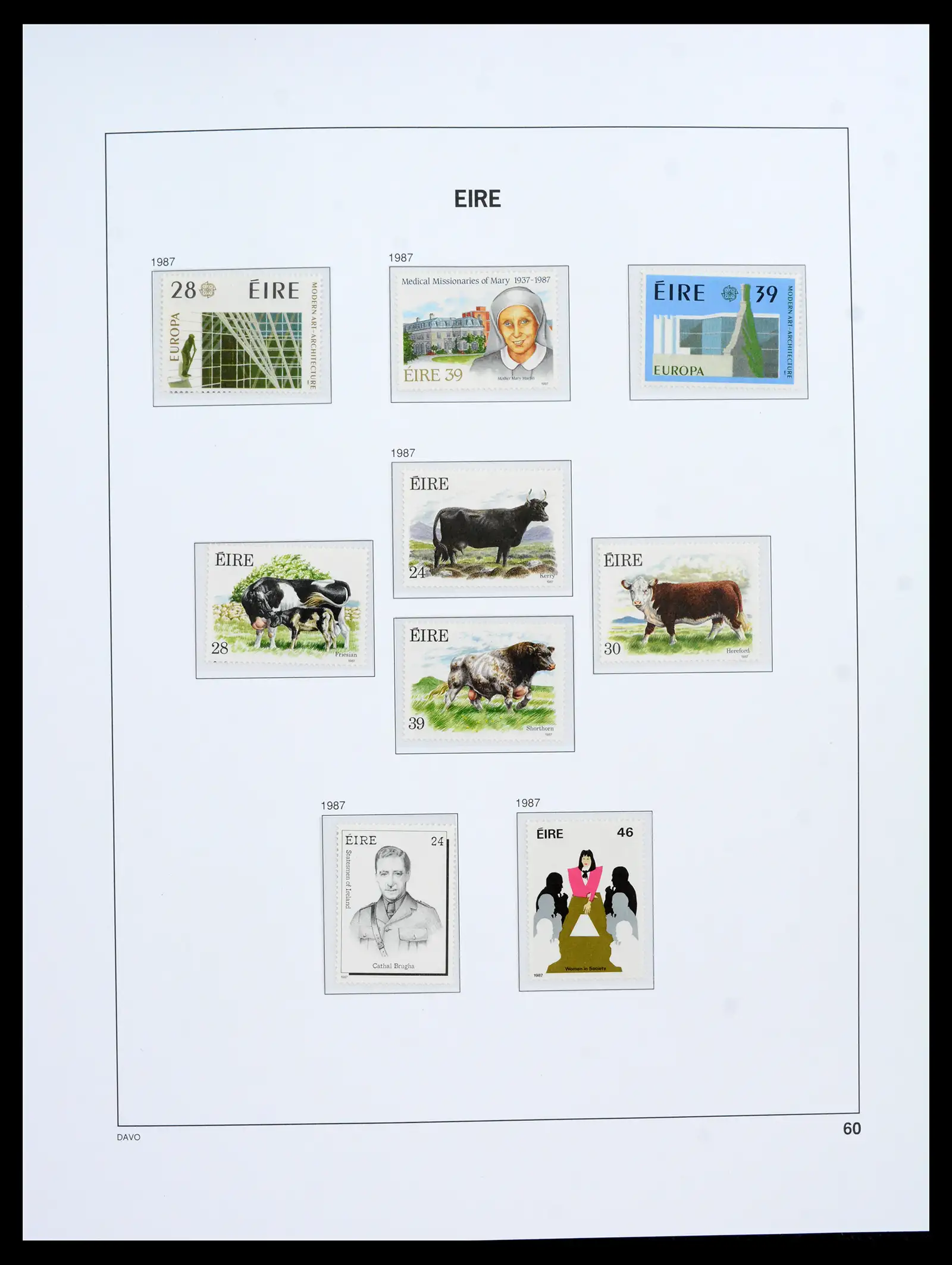 42100 0062 - Postzegelverzameling 42100 Ierland 1922-2016.
