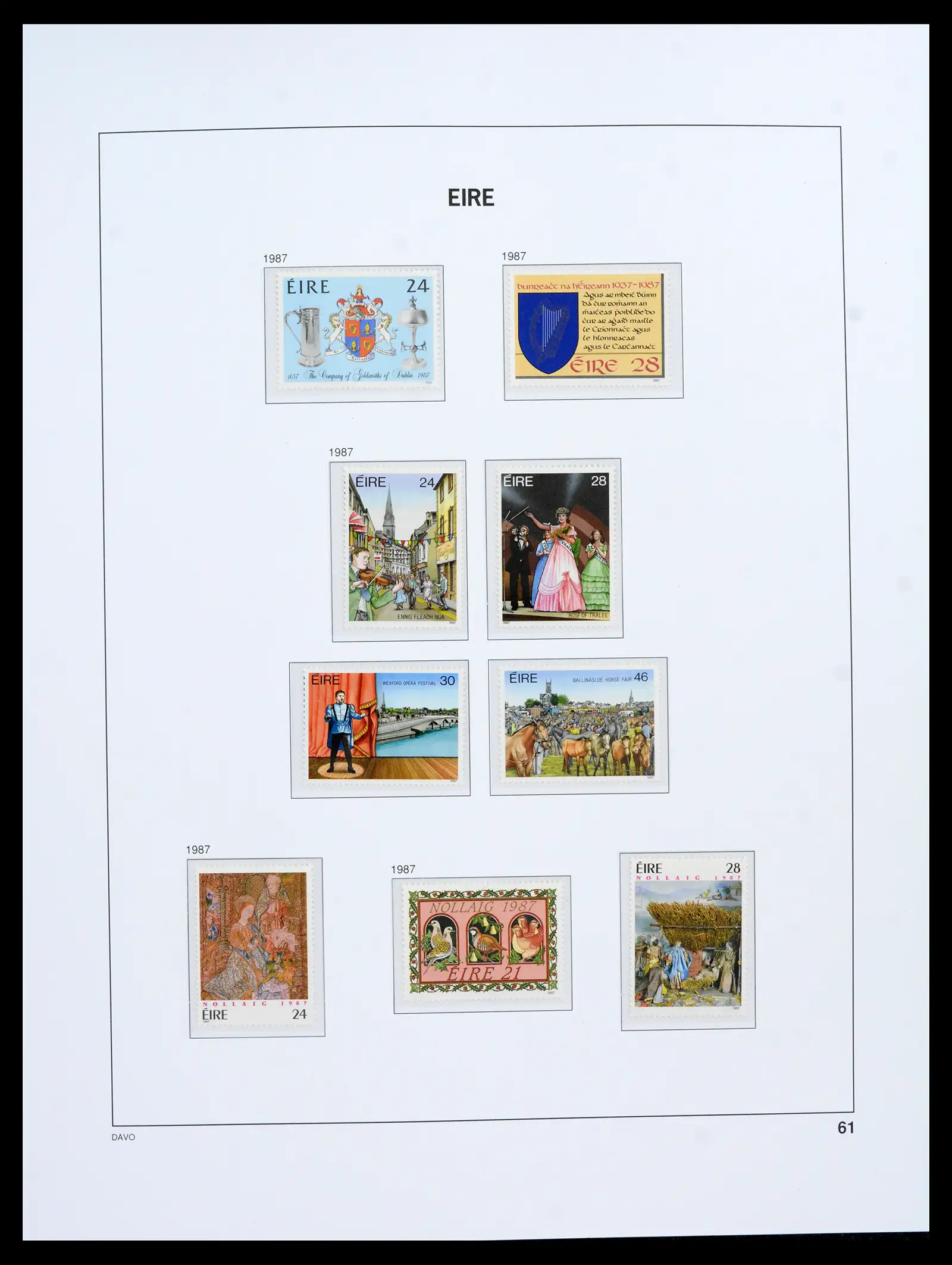 42100 0063 - Postzegelverzameling 42100 Ierland 1922-2016.