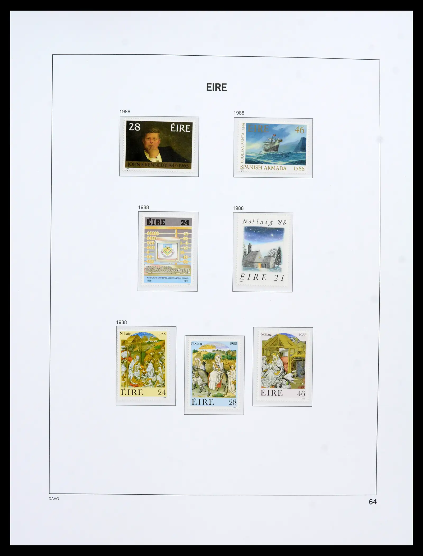 42100 0069 - Postzegelverzameling 42100 Ierland 1922-2016.