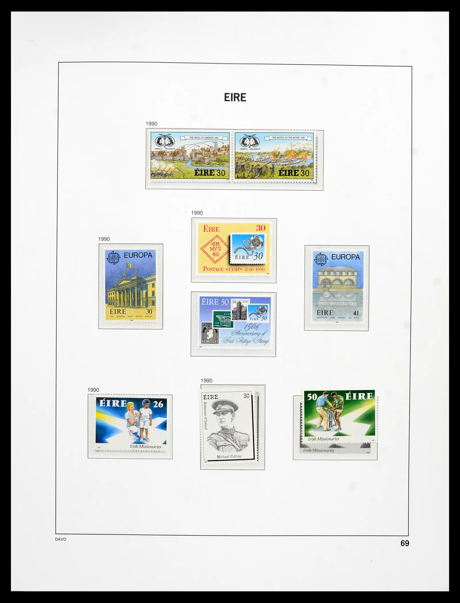 42100 0081 - Postzegelverzameling 42100 Ierland 1922-2016.