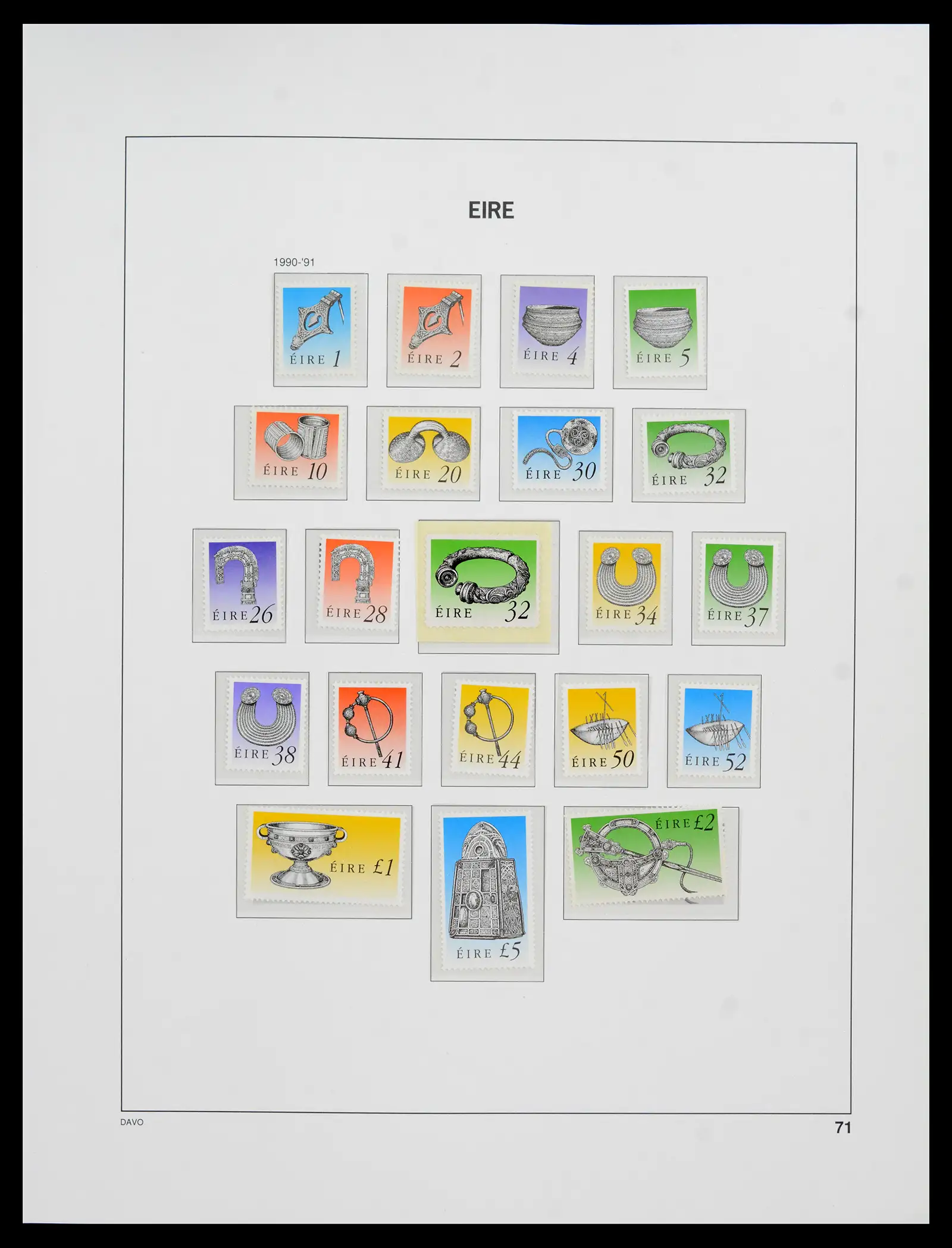 42100 0084 - Postzegelverzameling 42100 Ierland 1922-2016.