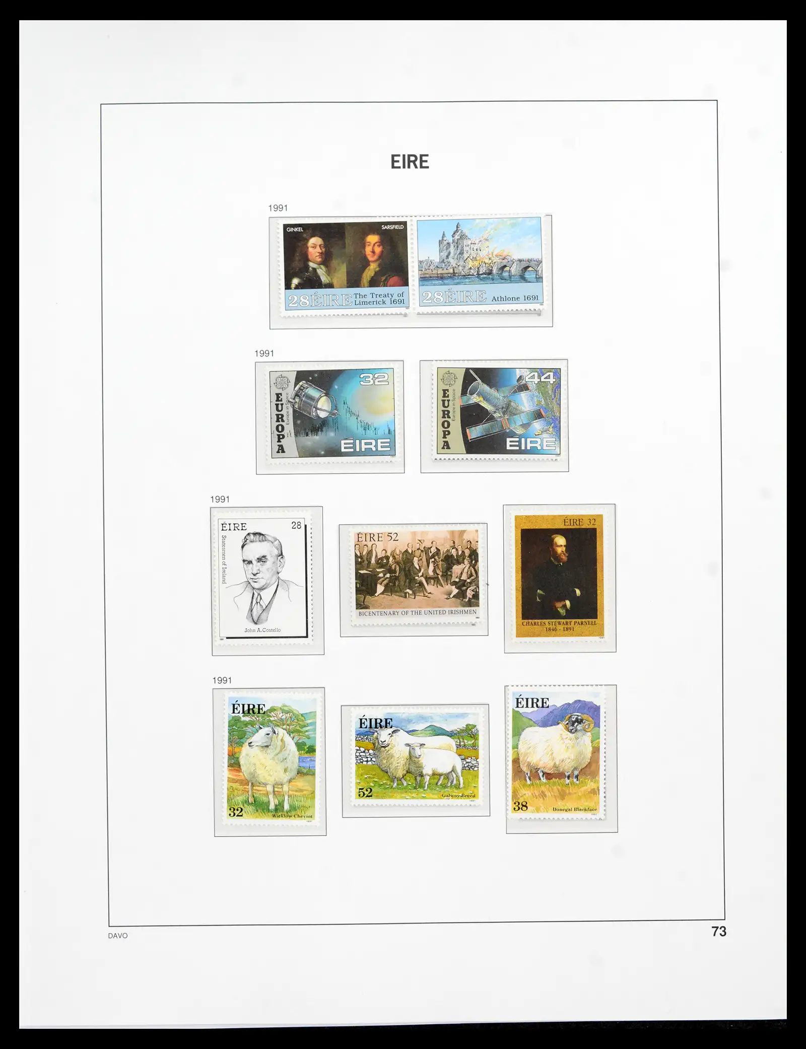 42100 0089 - Postzegelverzameling 42100 Ierland 1922-2016.