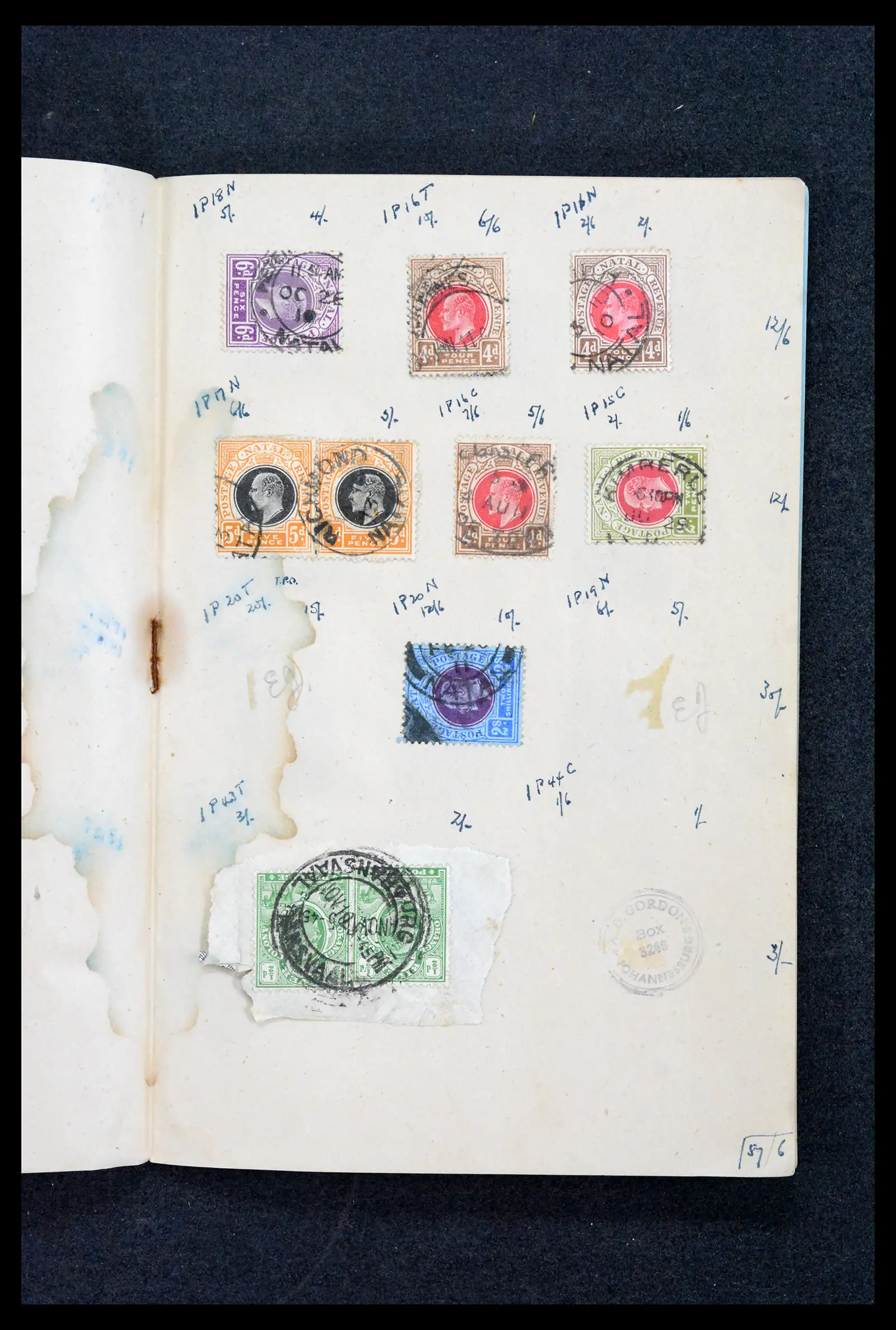 42114 0005 - Postzegelverzameling 42114 Zuid Afrika stempels tot 1910.