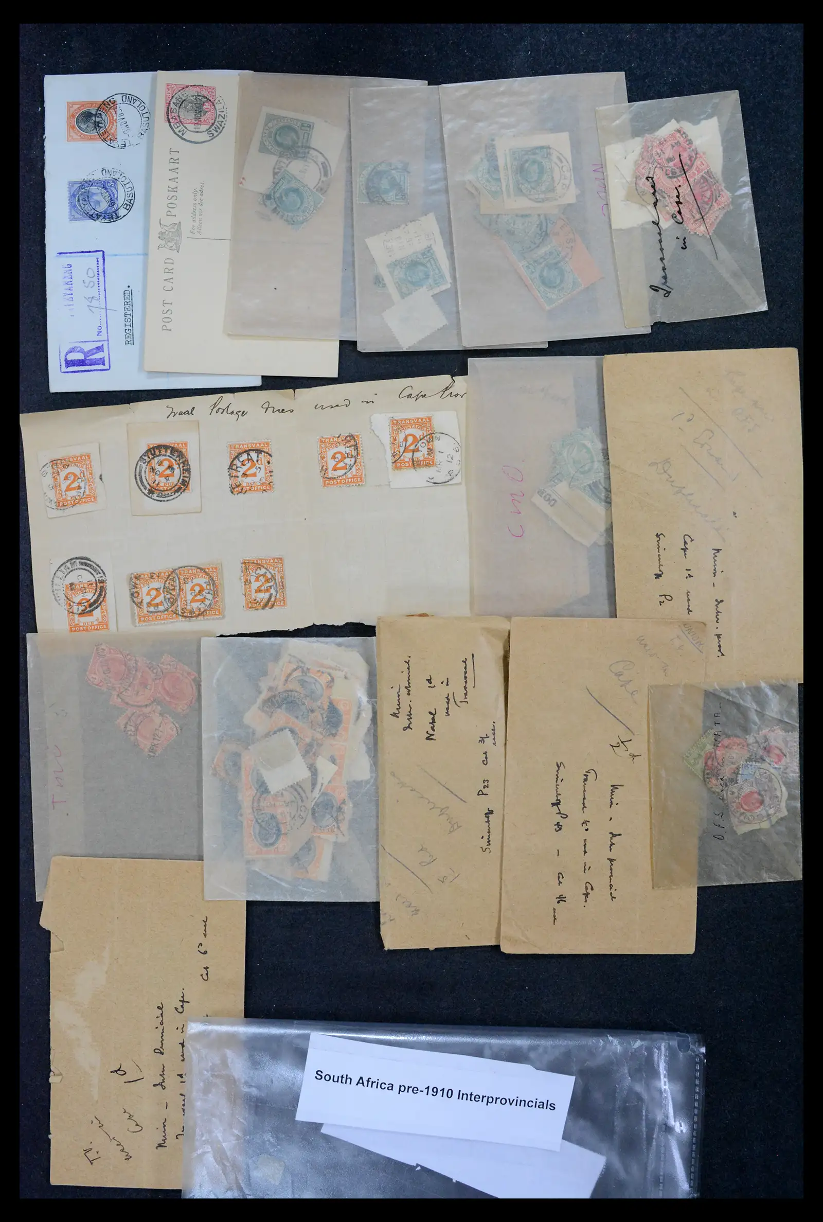 42114 0016 - Postzegelverzameling 42114 Zuid Afrika stempels tot 1910.