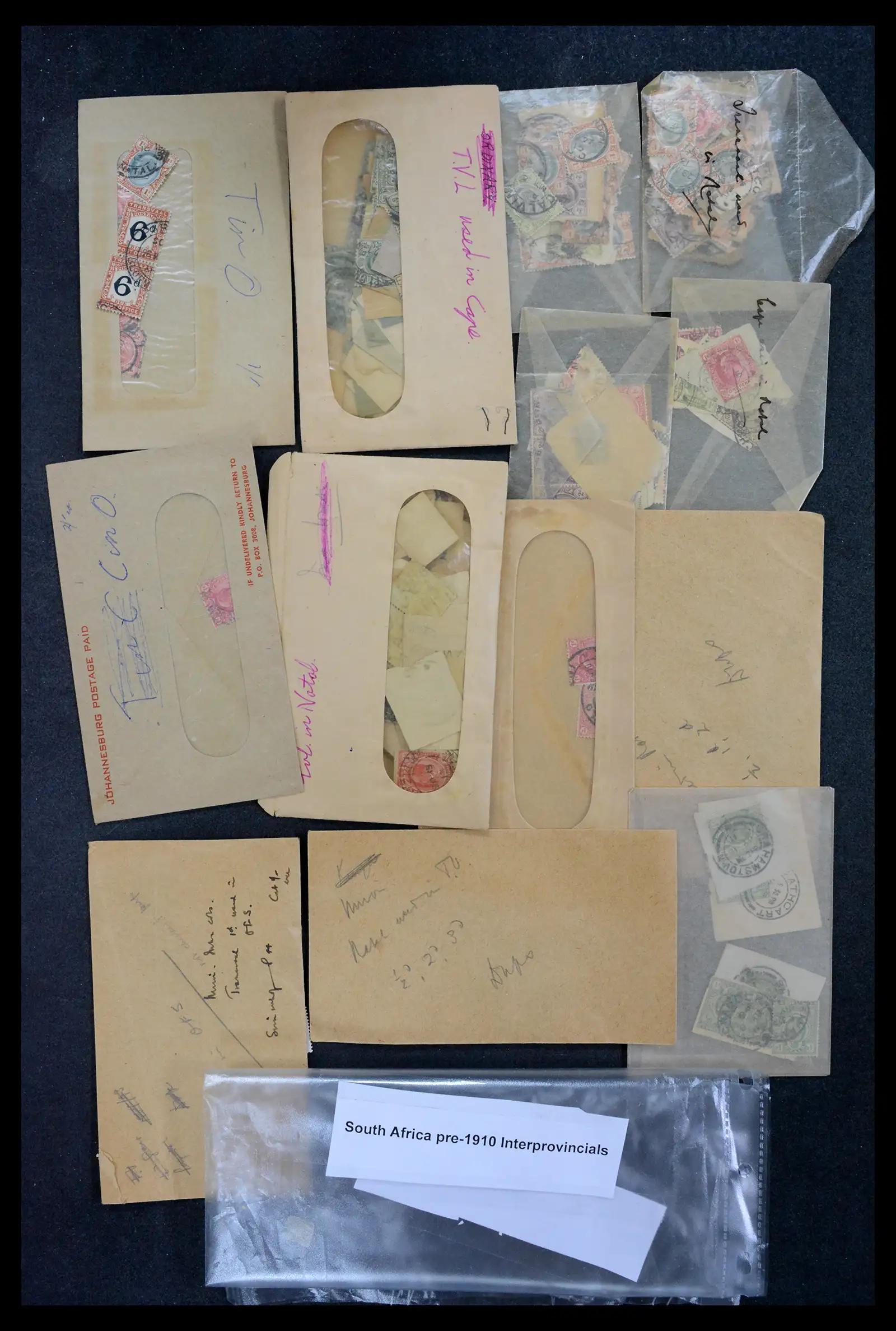 42114 0017 - Postzegelverzameling 42114 Zuid Afrika stempels tot 1910.
