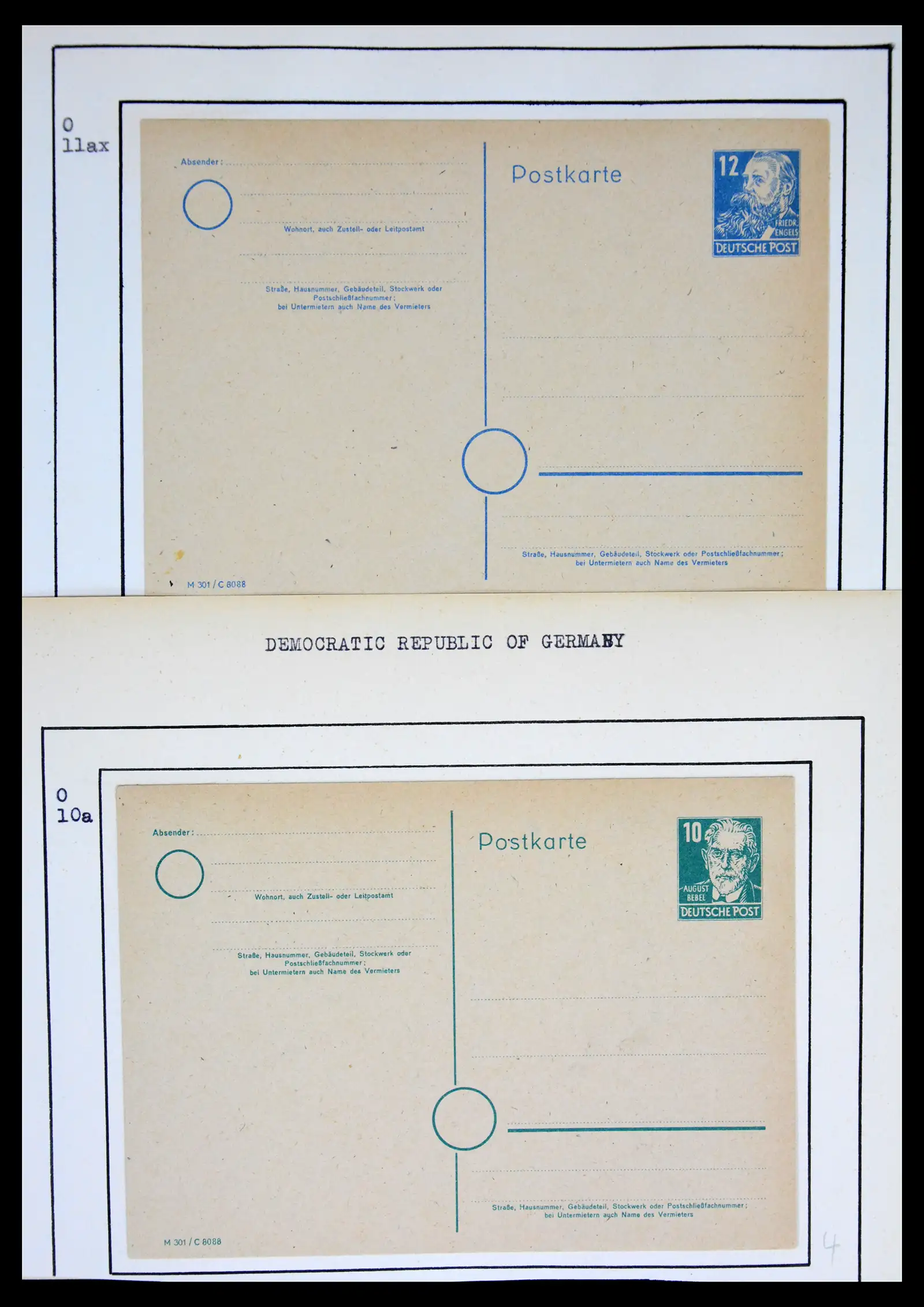 42116 0001 - Stamp collection 42116 DDR postal stationary collection 1949-1960.