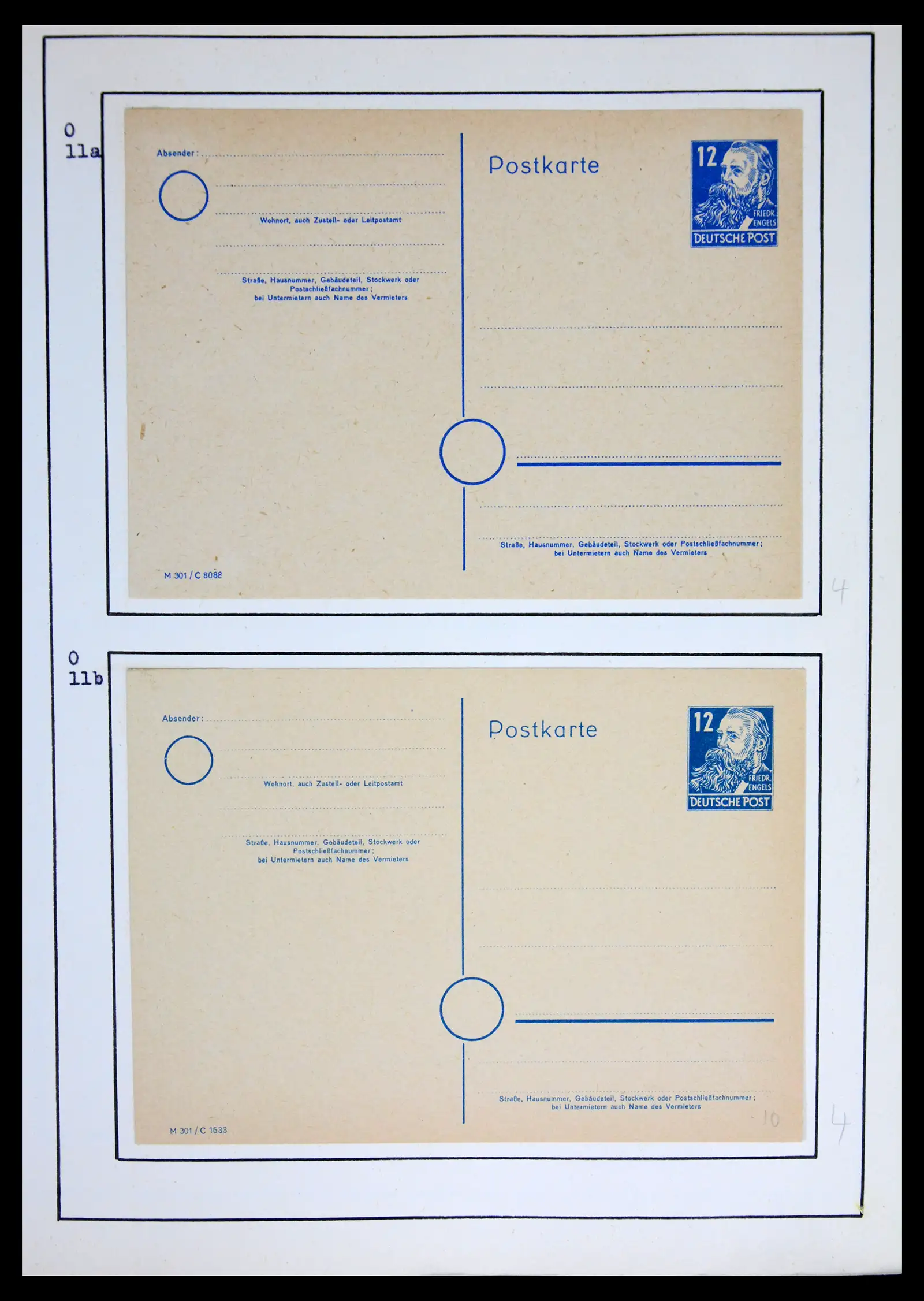 42116 0002 - Stamp collection 42116 DDR postal stationary collection 1949-1960.