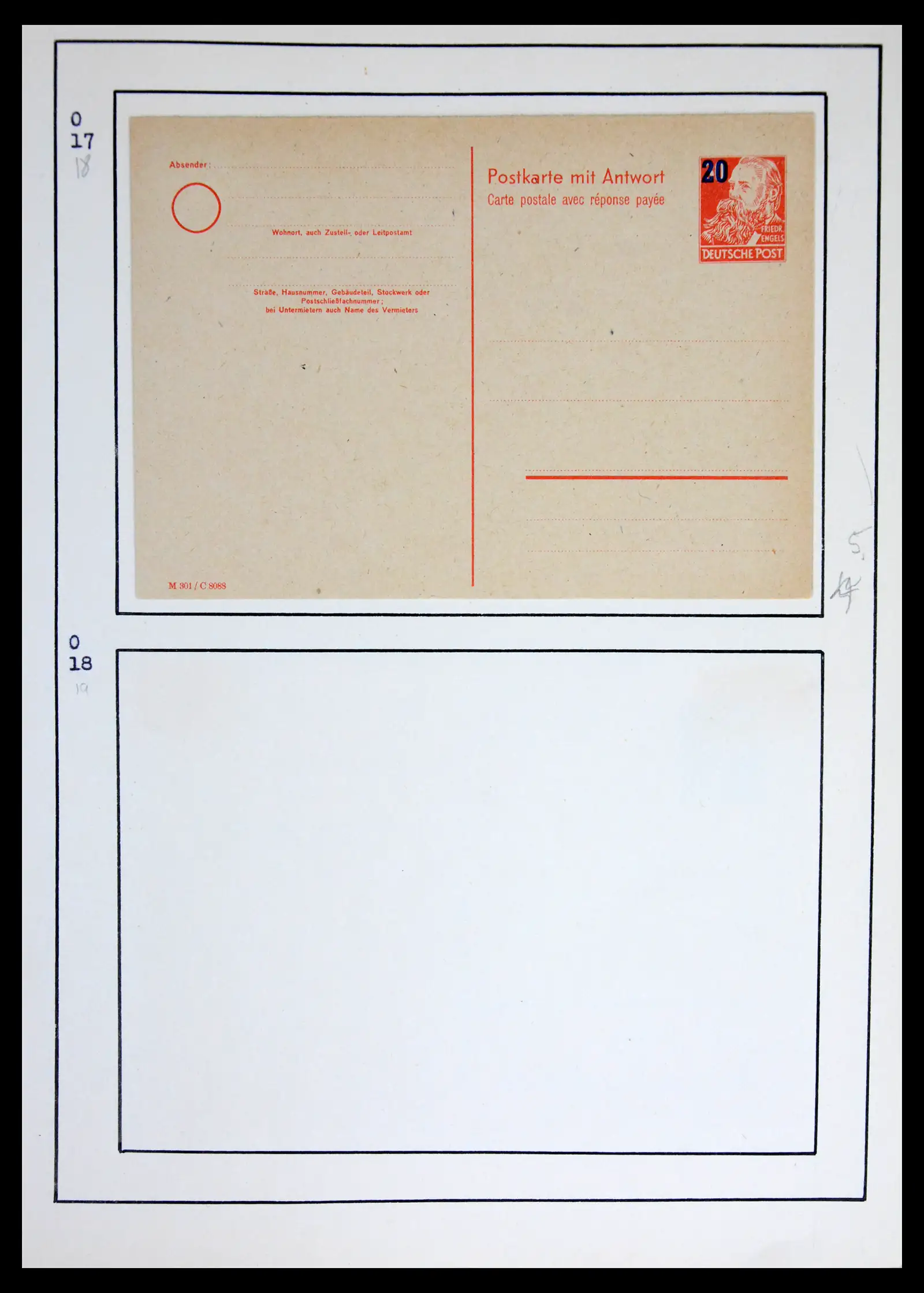 42116 0006 - Stamp collection 42116 DDR postal stationary collection 1949-1960.