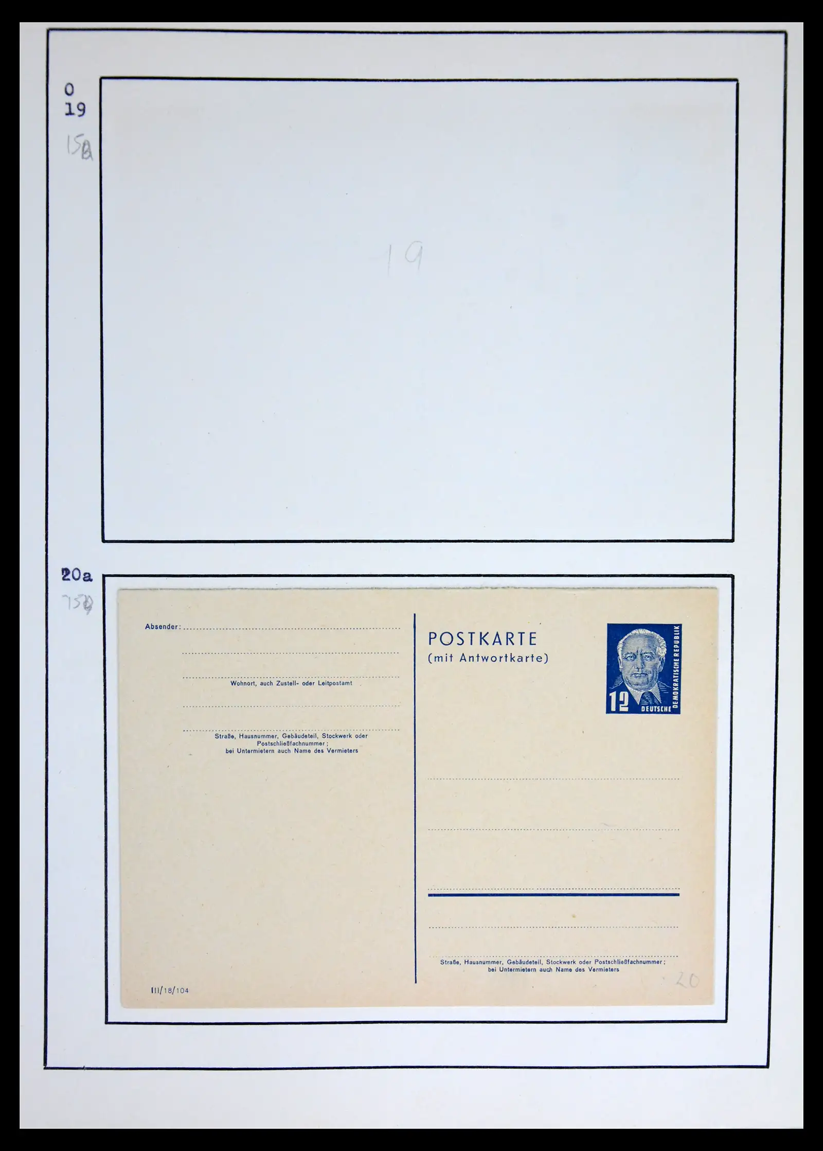 42116 0007 - Stamp collection 42116 DDR postal stationary collection 1949-1960.