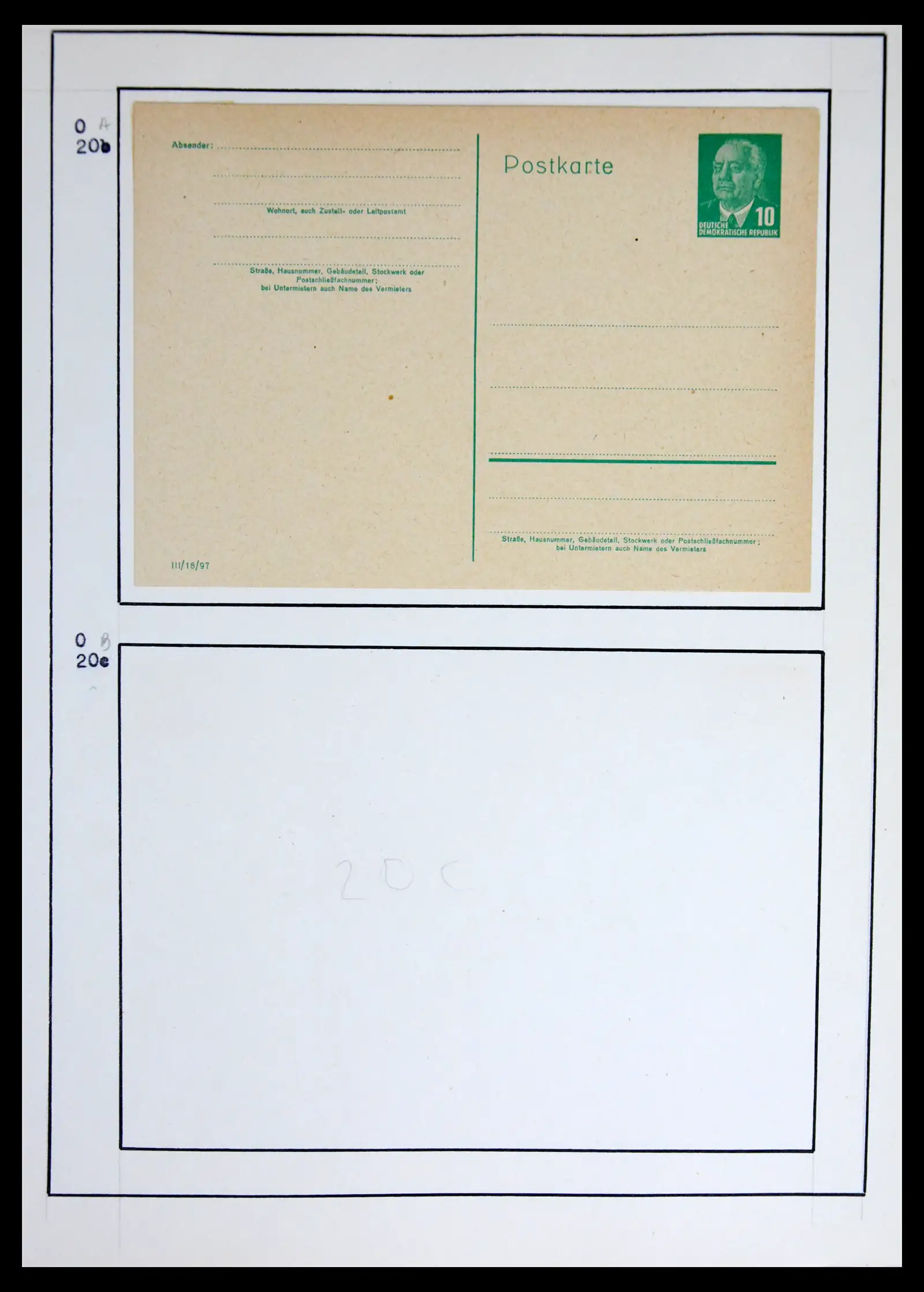 42116 0008 - Stamp collection 42116 DDR postal stationary collection 1949-1960.