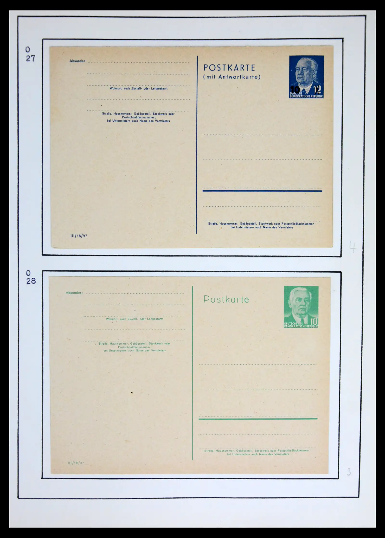 42116 0011 - Stamp collection 42116 DDR postal stationary collection 1949-1960.
