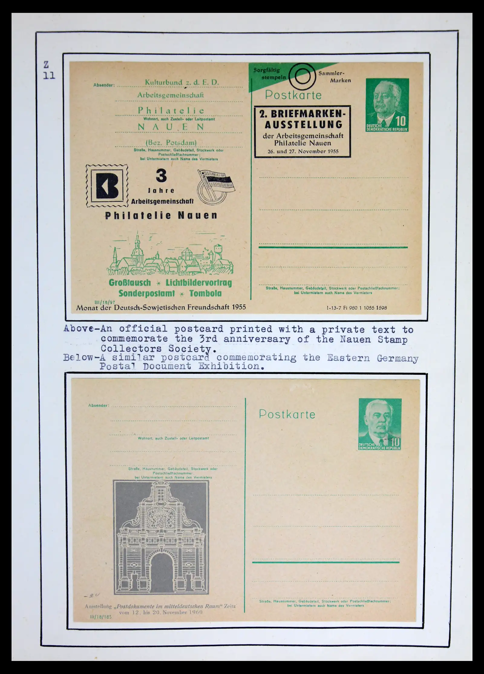 42116 0018 - Stamp collection 42116 DDR postal stationary collection 1949-1960.