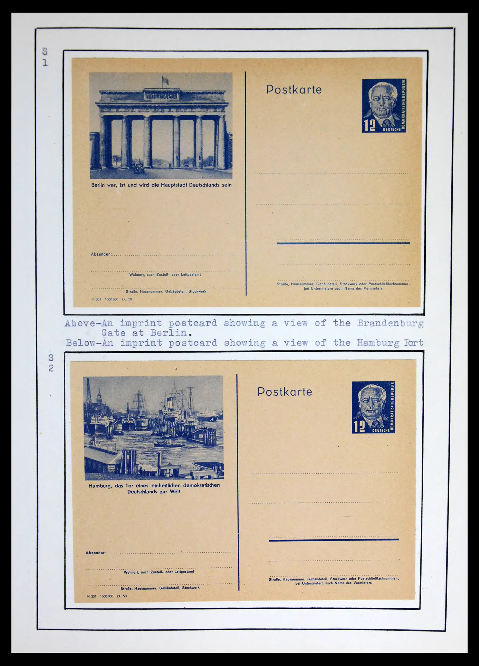 42116 0019 - Stamp collection 42116 DDR postal stationary collection 1949-1960.