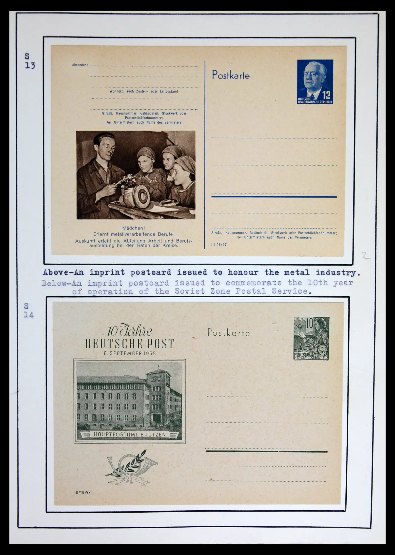 42116 0025 - Stamp collection 42116 DDR postal stationary collection 1949-1960.